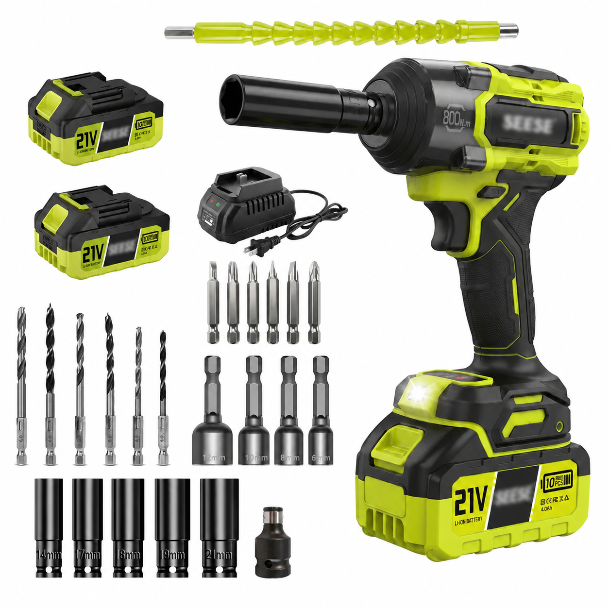 ⚡LAST DAY 49% OFF🚗Cordless Impact Wrench Kit, 1/2 Inch Brushless High Torque Impact Gun, 590 Ft-lbs(800N.m) 3200IPM - Perfect for Tire Removal, Car & Home Repair​