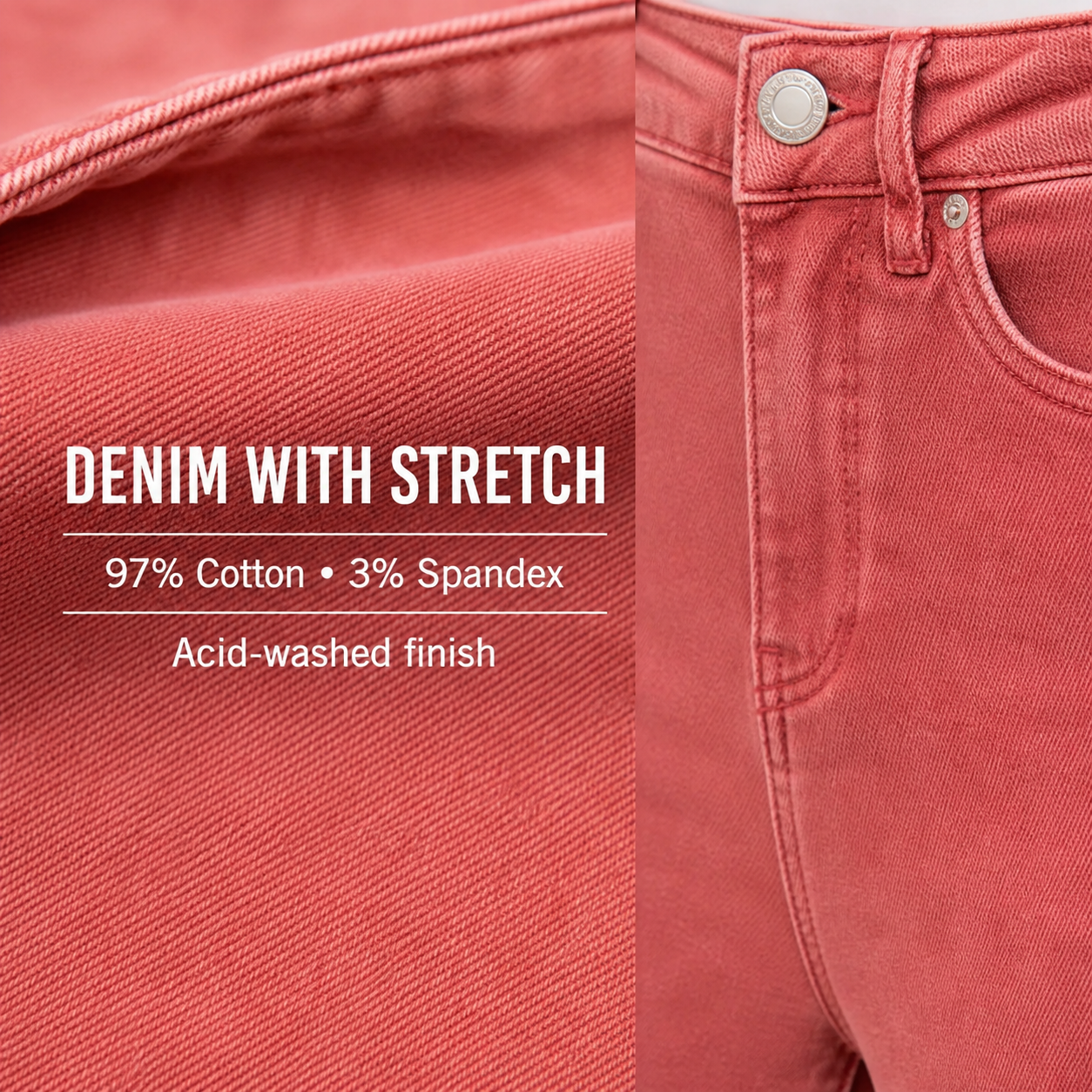 Women's High Rise Cropped Bootcut Jeans, Acid-Washed Raw Hem, 8/16 PCS Color Sets