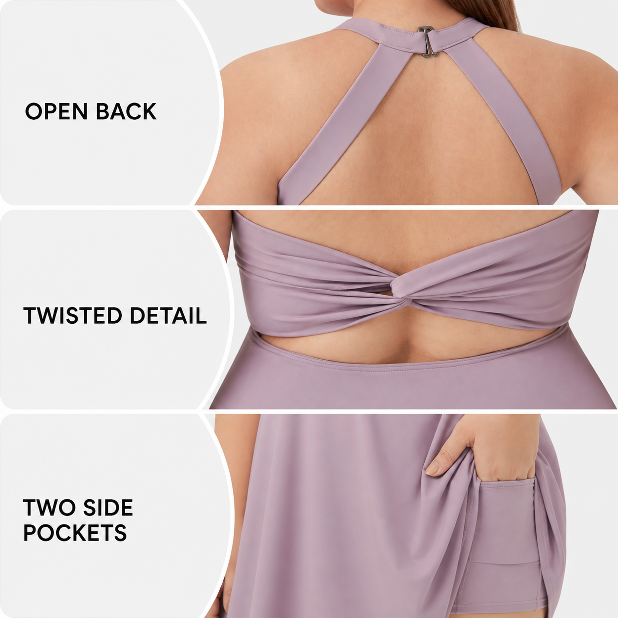 Backless Cut Out 2-in-1 Plus Size Dance Dress, 8/15 PCS Sets