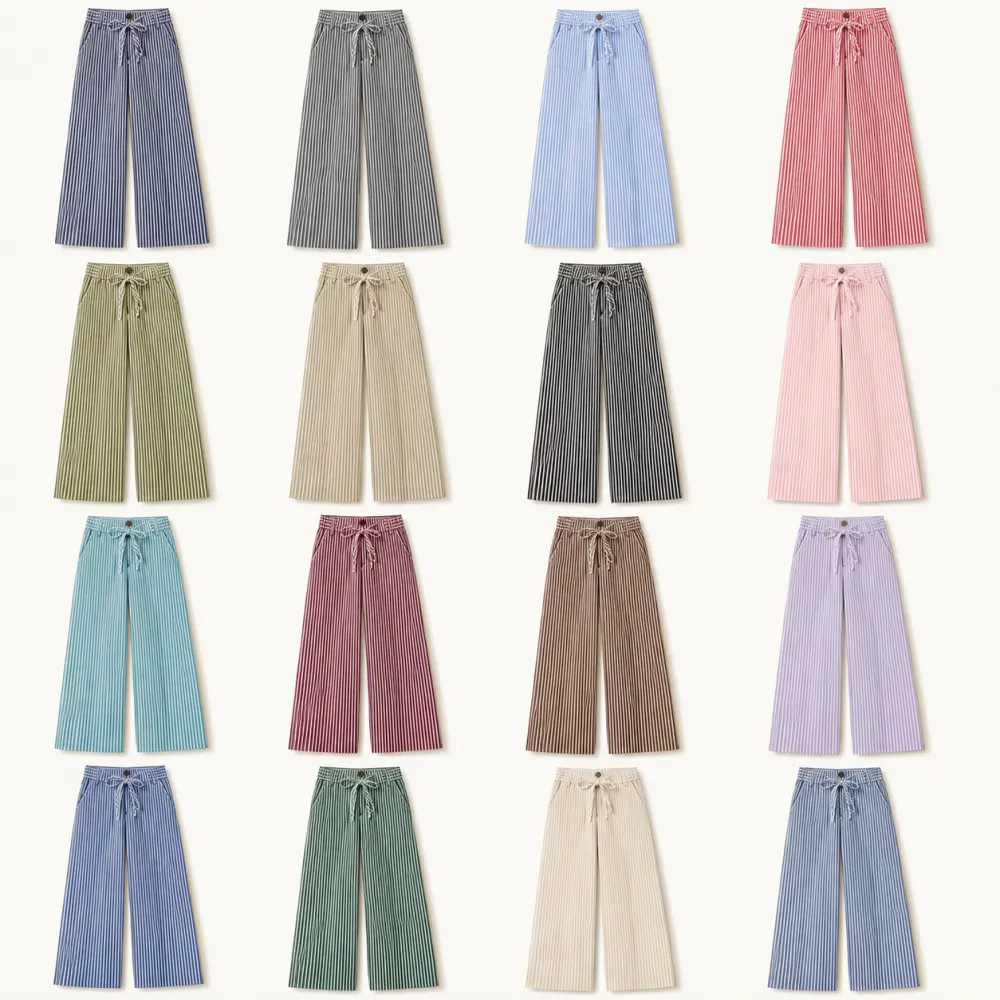 ⚡FINAL SALE⚡-Women's Stretch Utility Pants Bundle, Fixed Waistband Front Tie Full Length Trousers