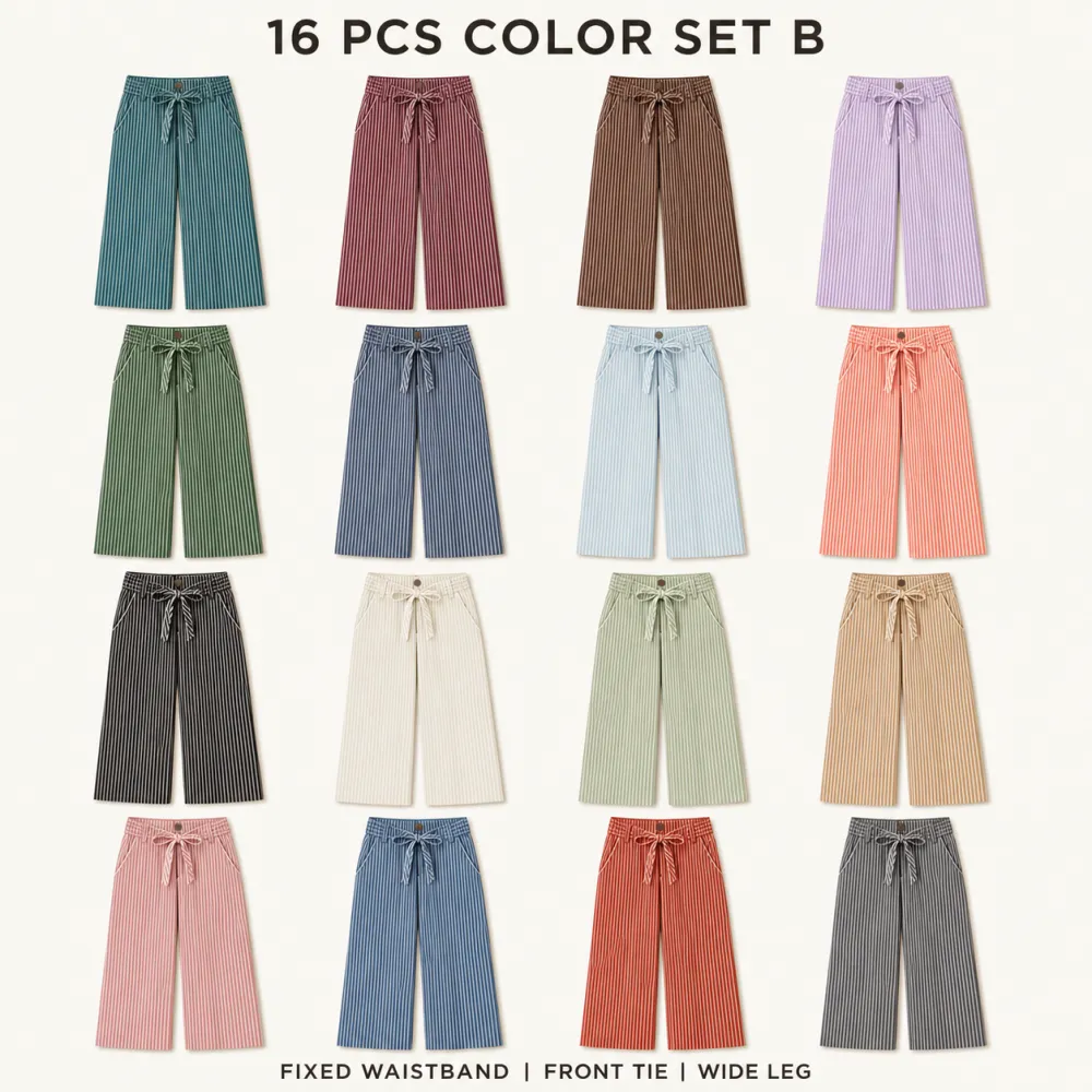 ⚡FINAL SALE⚡-Women's Stretch Utility Pants Bundle, Fixed Waistband Front Tie Full Length Trousers