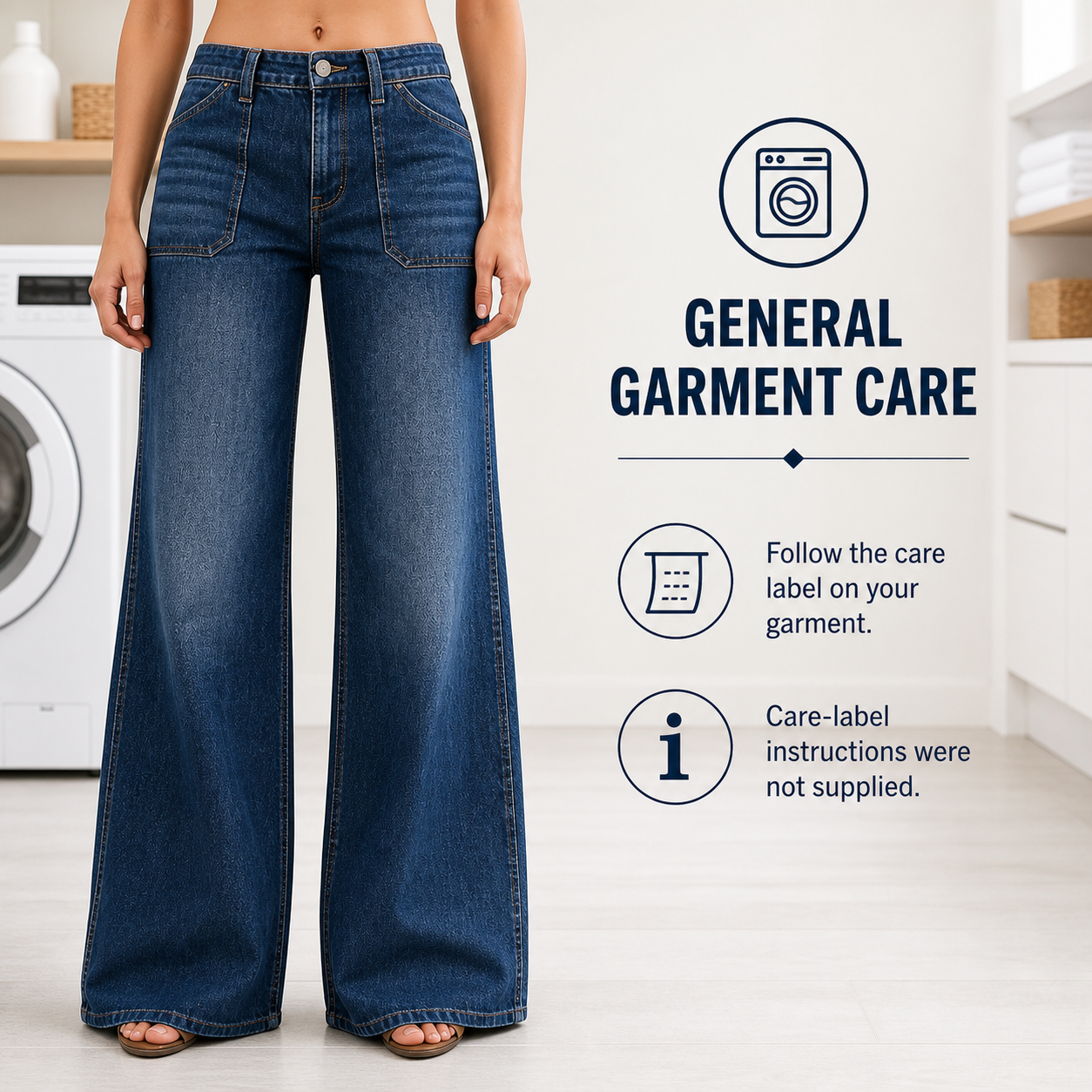 Women's High-Waist Wide-Leg Jeans, 8 PCS or 10 PCS All Colors