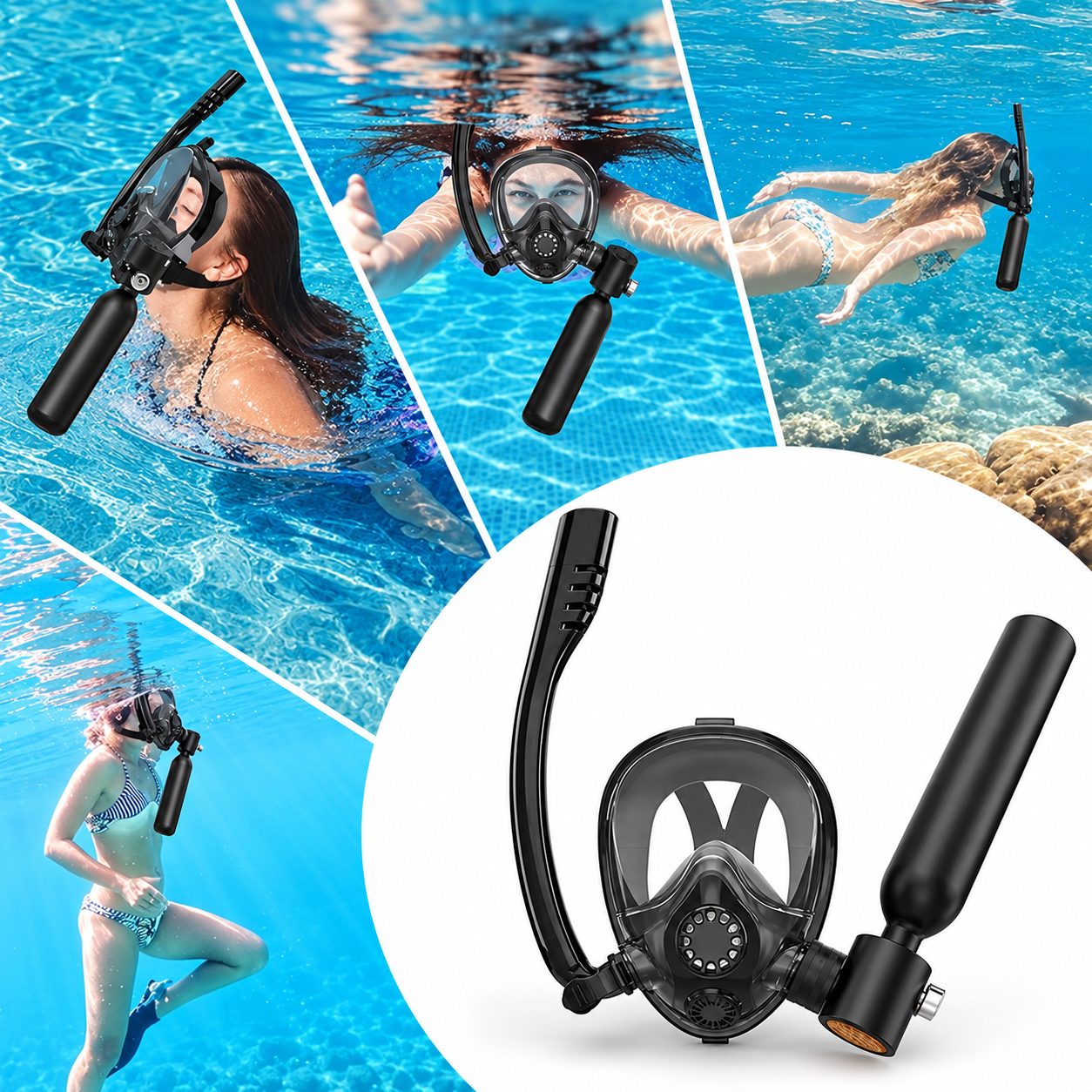 0.5L Mini Diving Cylinder & Full-Face Mask Kit