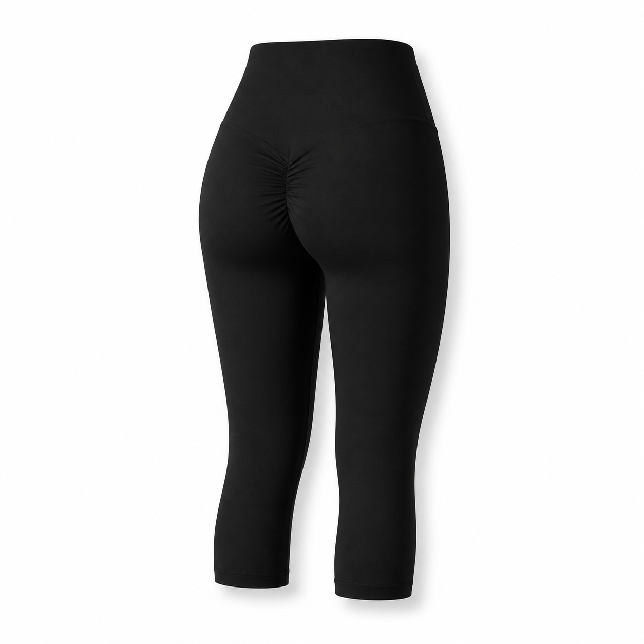 Women's High Waisted Capri Workout Leggings - No Pockets