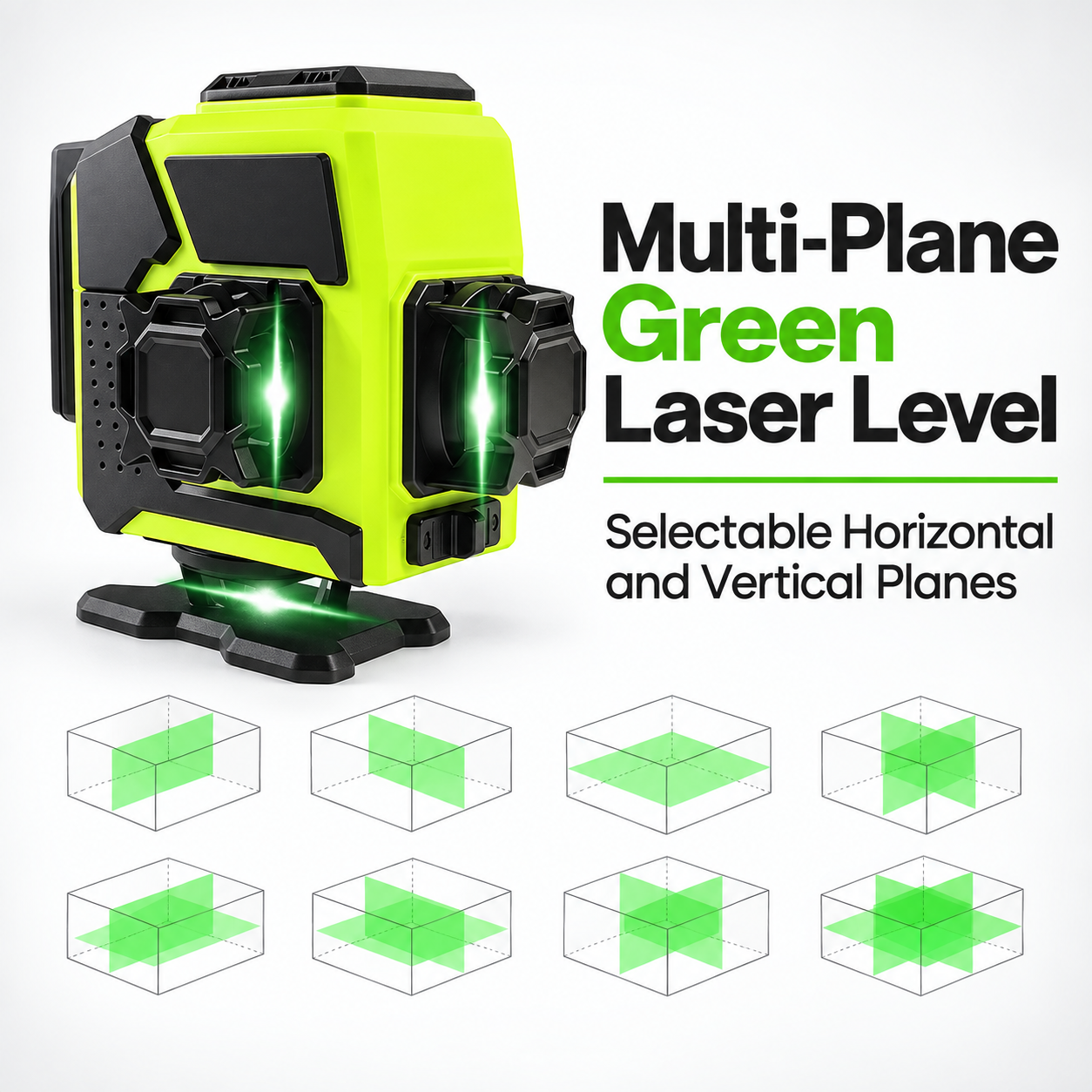 12-Line 3 x 360 Green Laser Level Kit