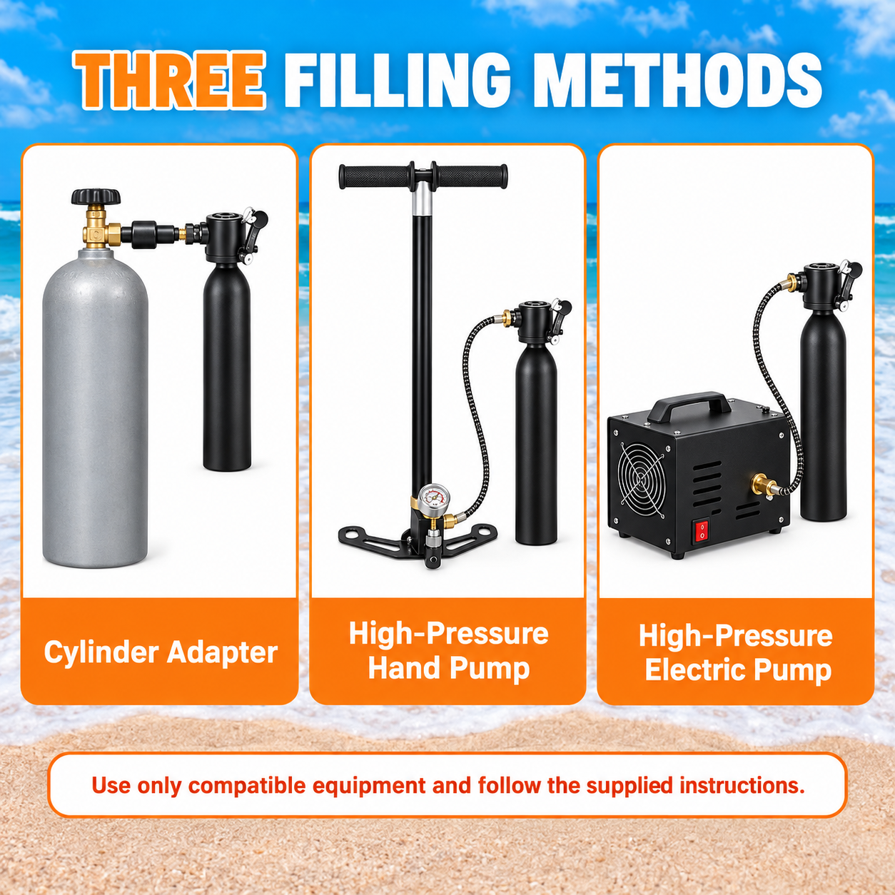 0.5L Mini Diving Cylinder & Full-Face Mask Kit