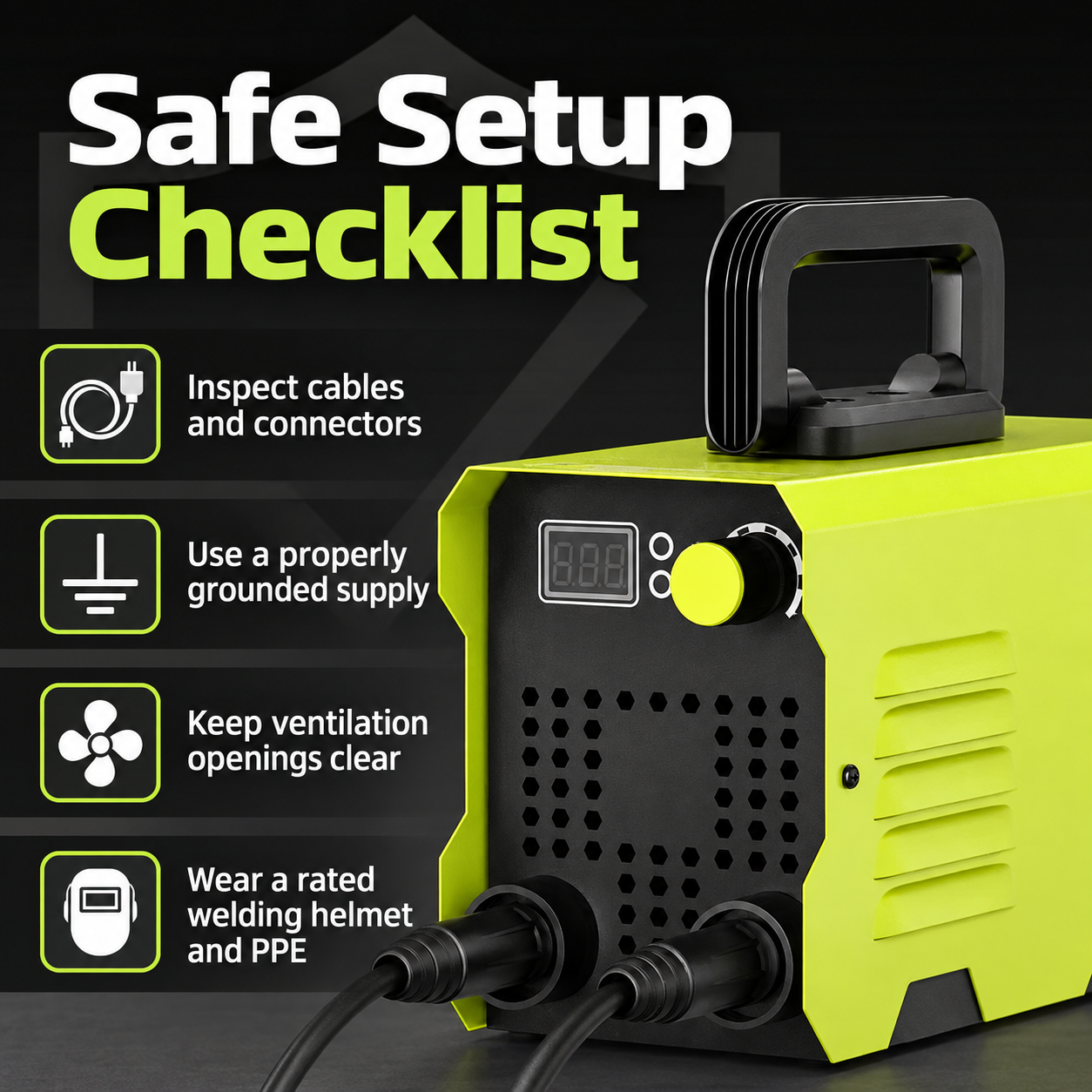 155A Portable MMA Stick Welder, 110/220V