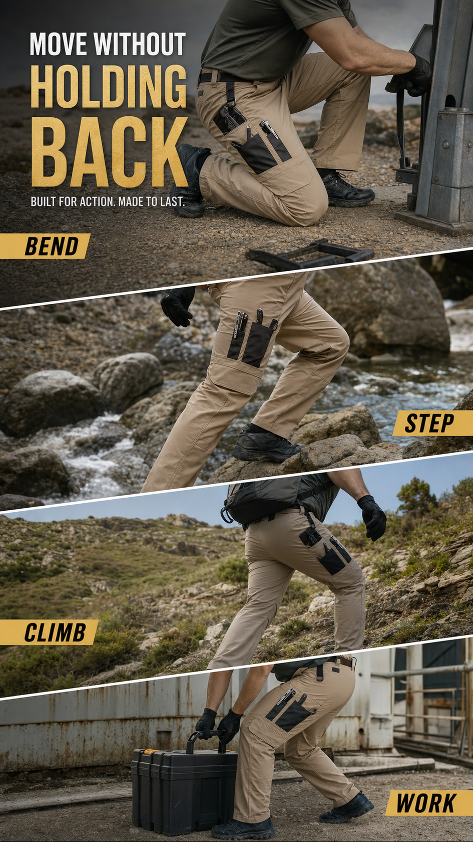Bending climbing and active work movement