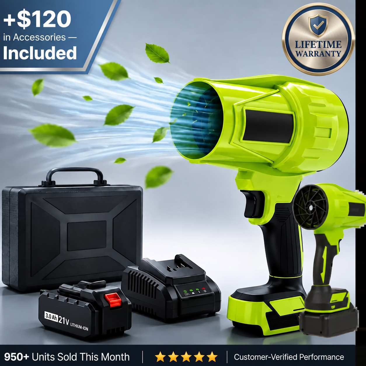 Cordless Leaf Blower – 200 MPH Brushless