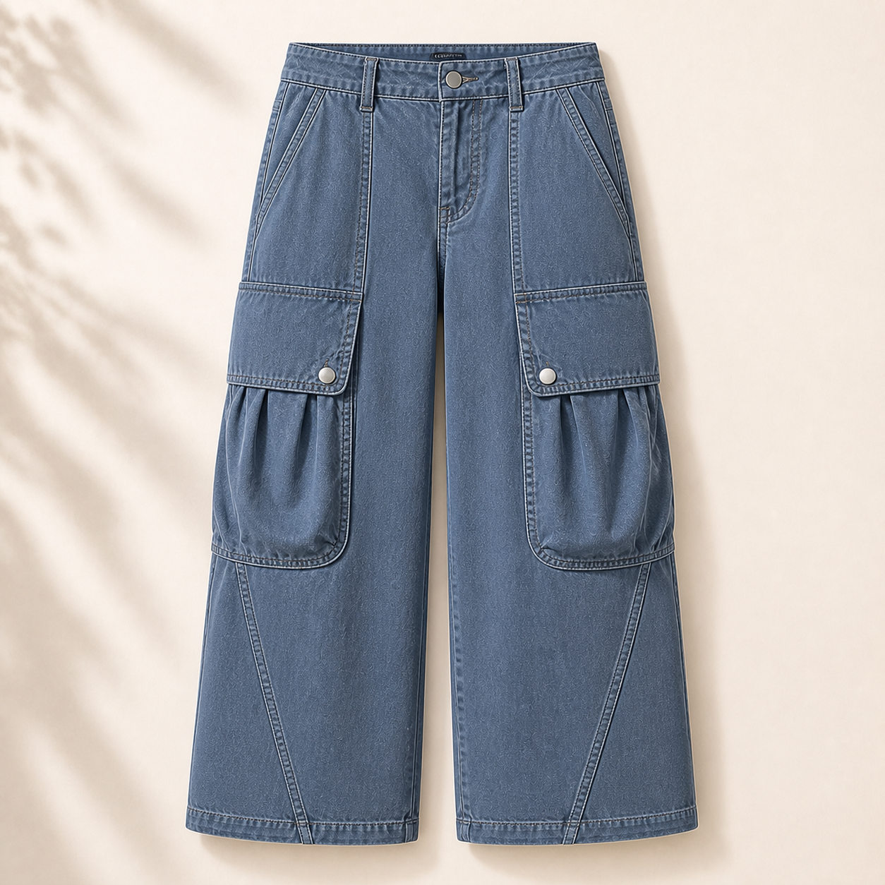 Women's Solid Flap Pocket Mid Rise Parachute Cargo Pants Without Belt 8/10/12 Pack