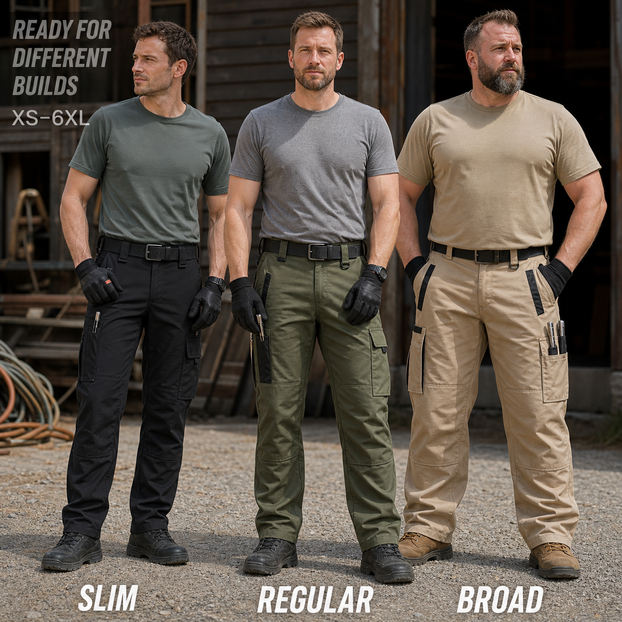 Men's Water-Resistant Multi-Pocket Tactical Cargo Pants