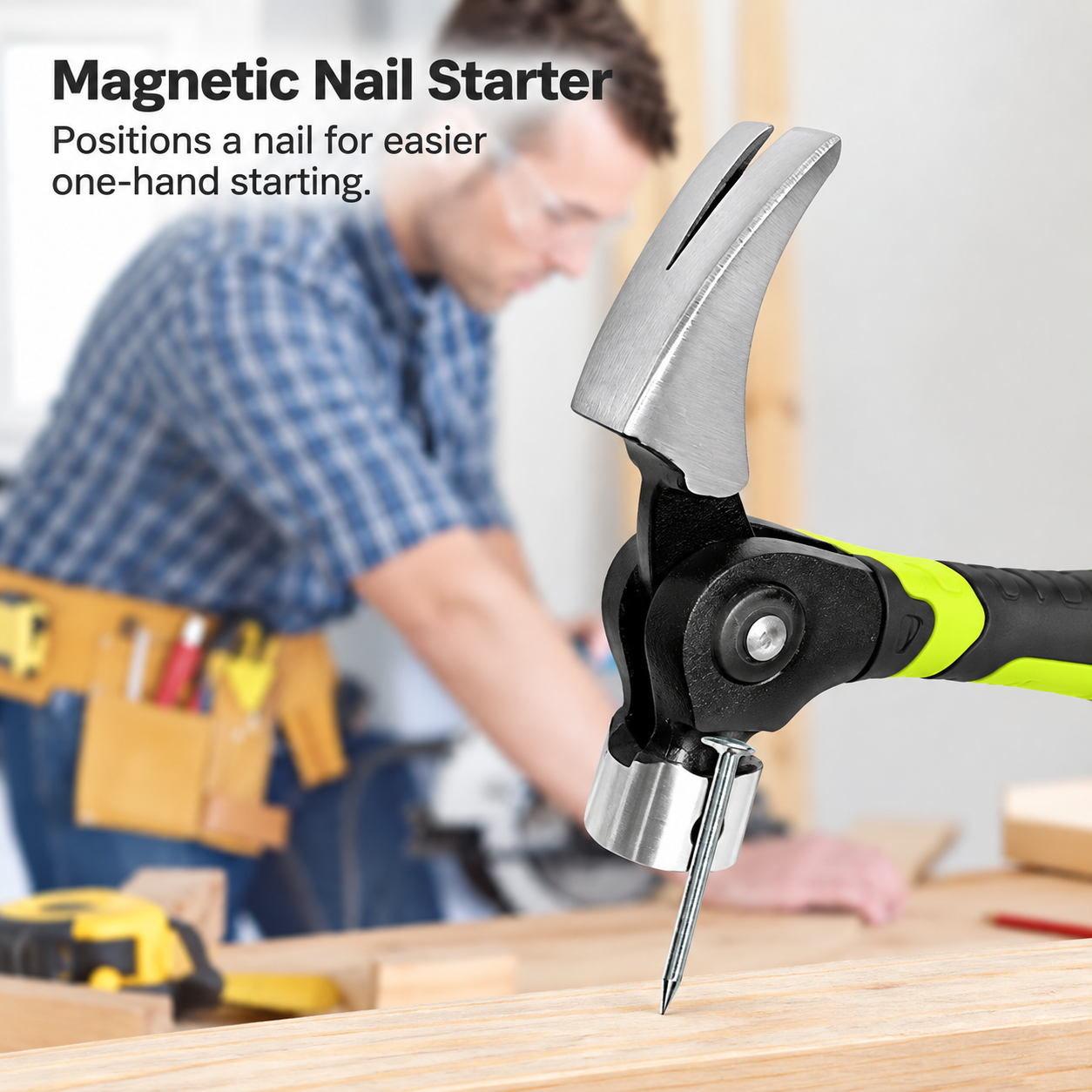 16oz Claw Hammer with Magnetic Nail Starter