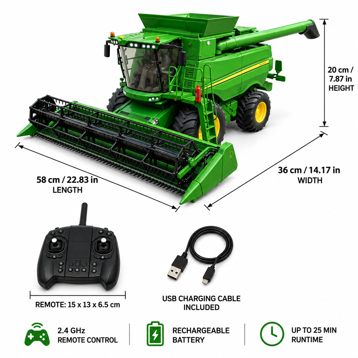 G80 Remote-Control Combine Harvester Model