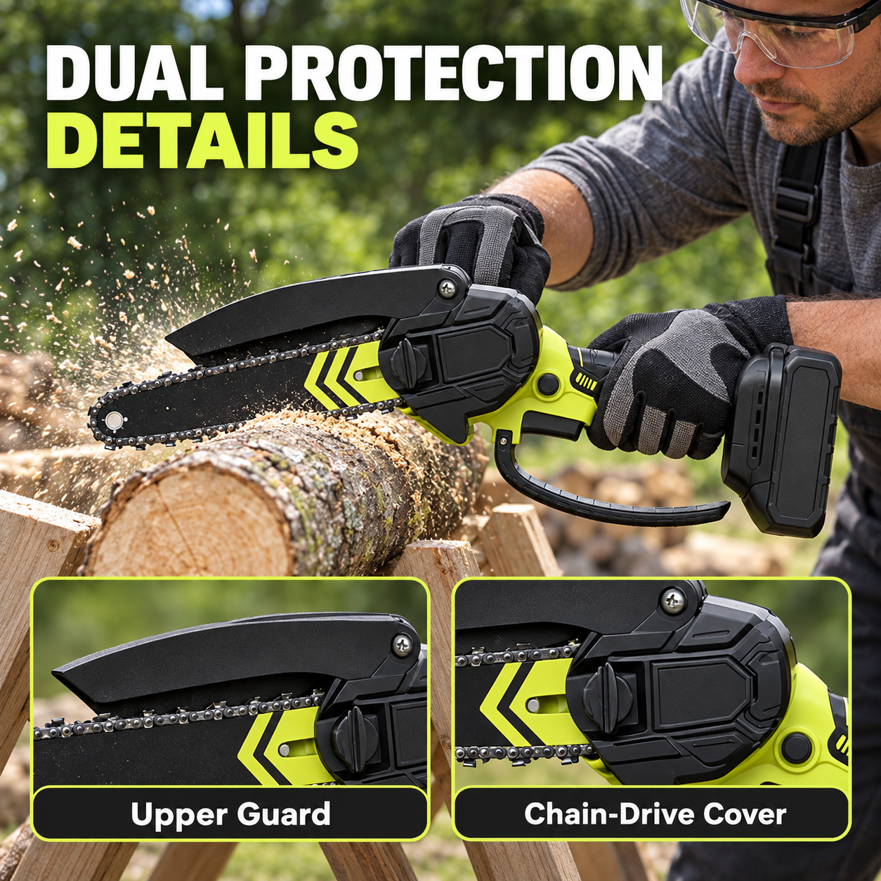 Brushless Cordless Mini Chainsaw Kit