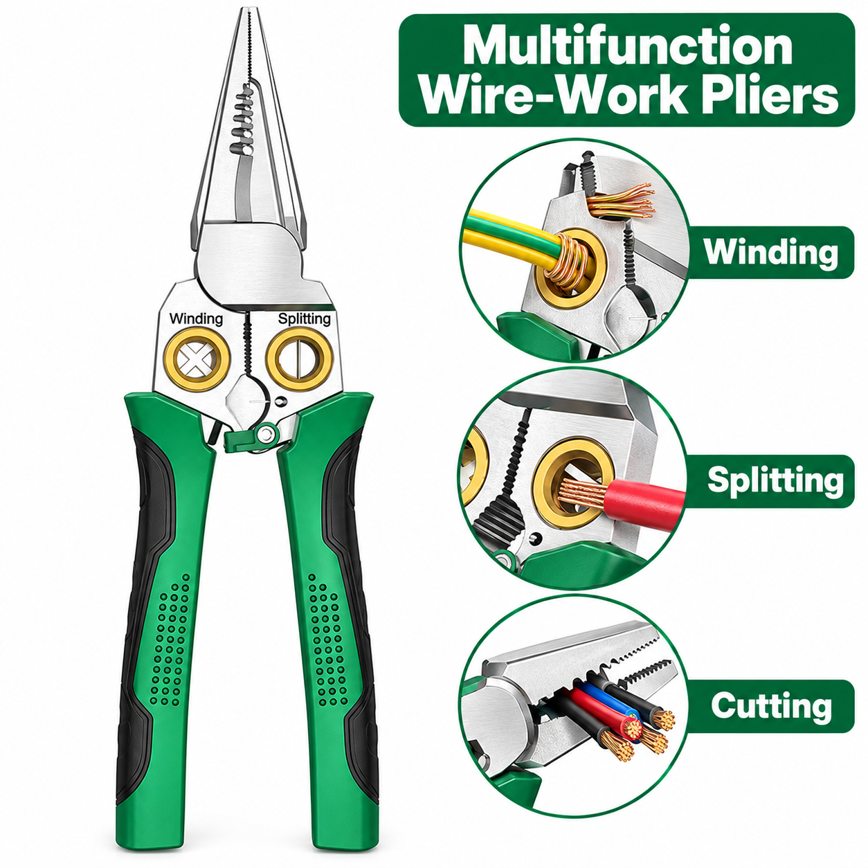 8-in-1 Wire Stripper & Needle-Nose Pliers