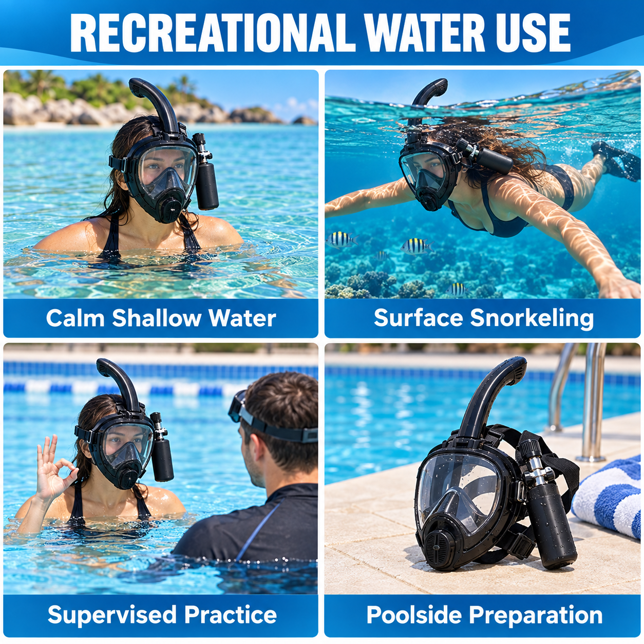 0.5L Mini Diving Cylinder & Full-Face Mask Kit