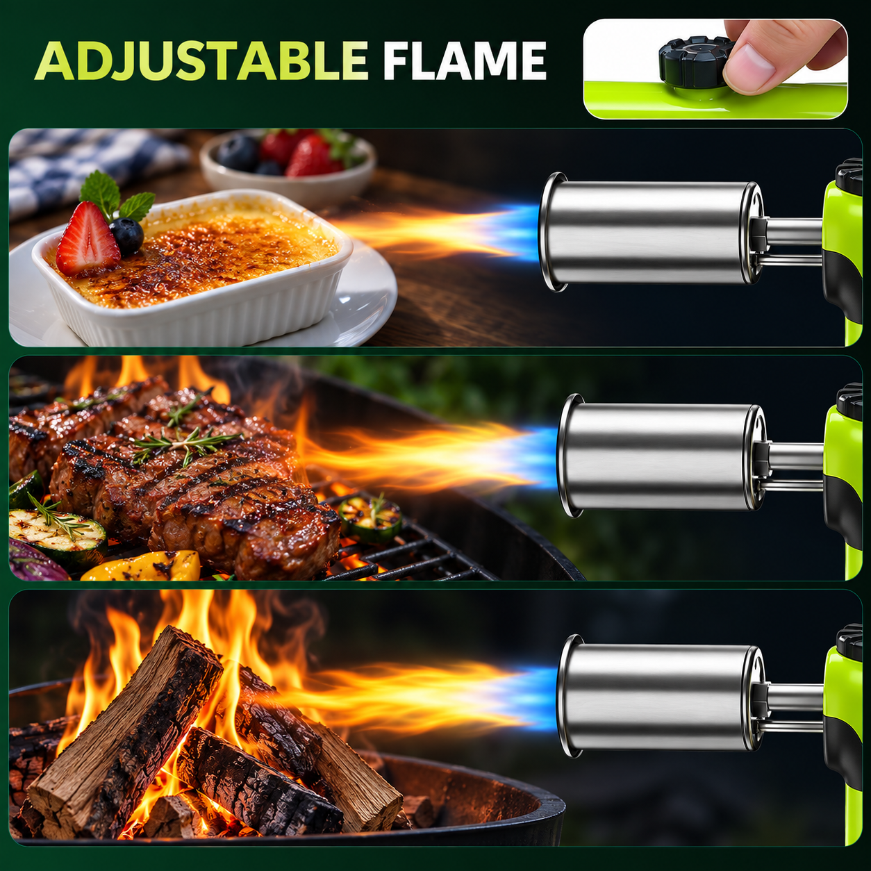 Adjustable Propane Torch with Safety Lock