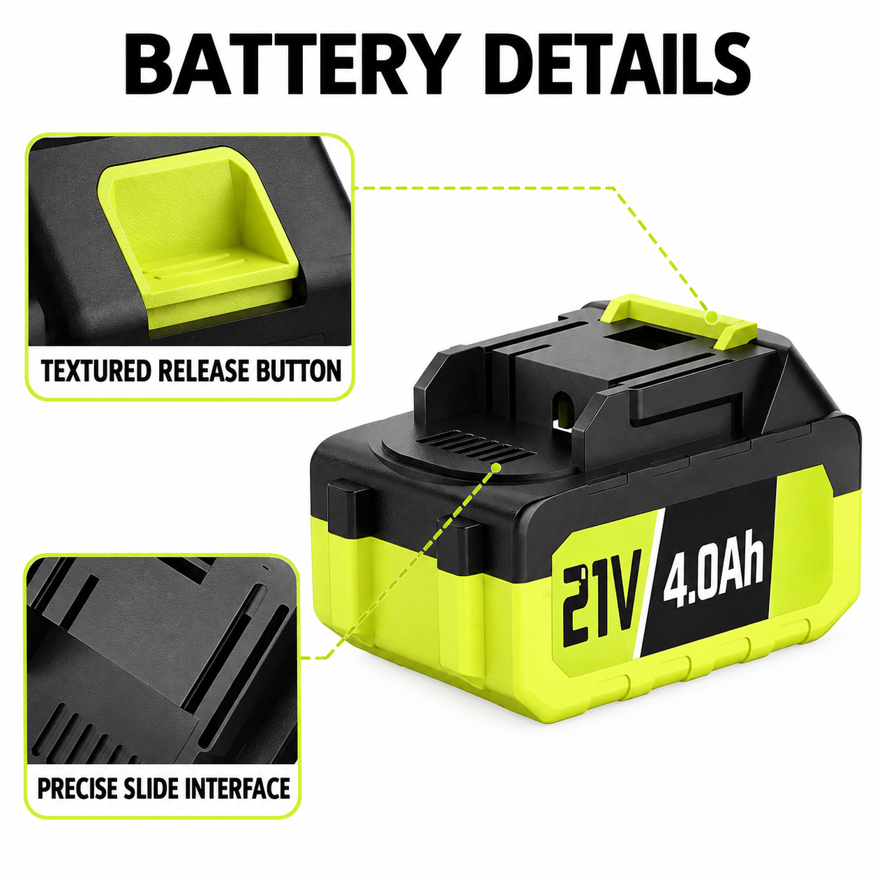 21V Max Lithium Battery Pack, 1-Pack