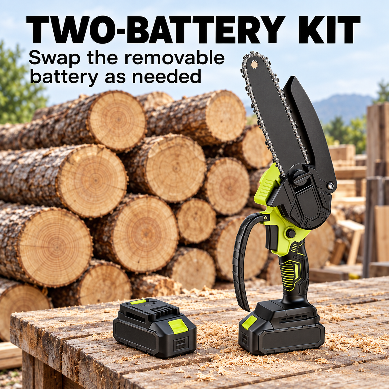 Brushless Cordless Mini Chainsaw Kit