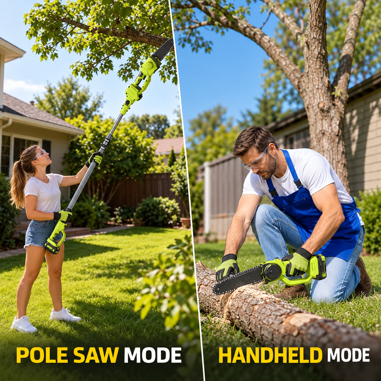 2-in-1 8-in Brushless Chainsaw & Telescopic Pruner