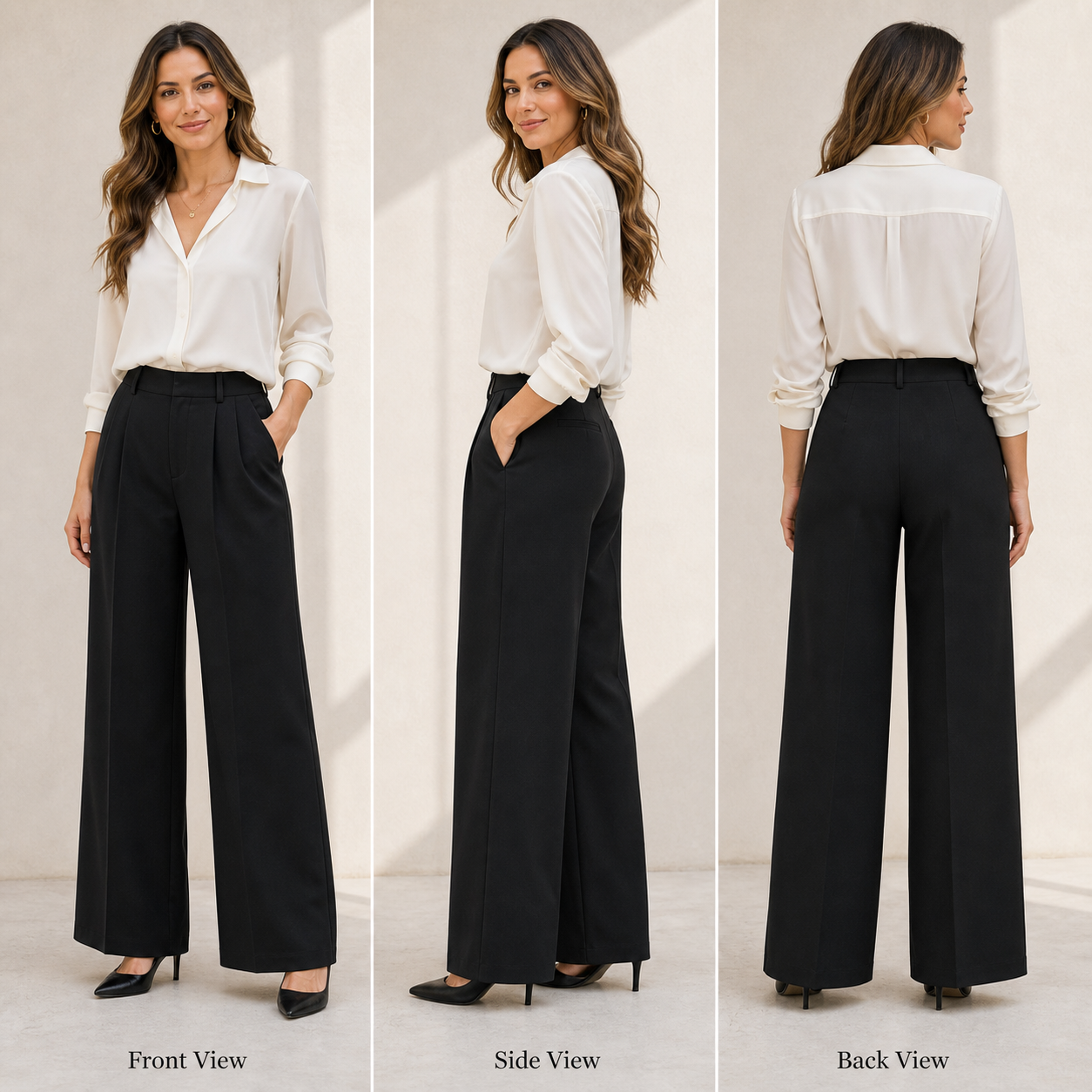 Front, Side & Back View