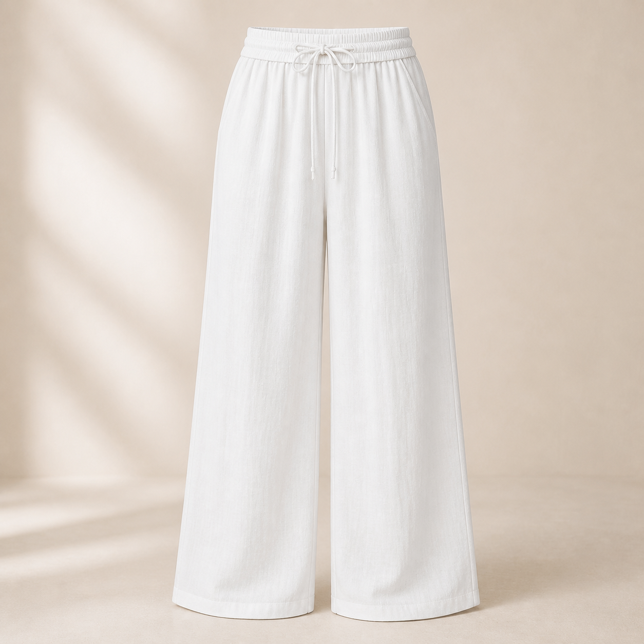 Women's High Waisted Drawstring Pocket Wide Leg Pants 8/10/12 Pack