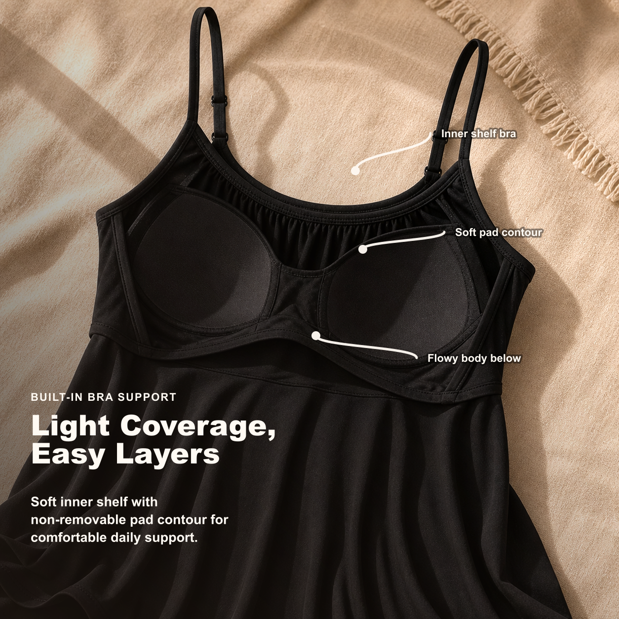 Built-In Bra Support