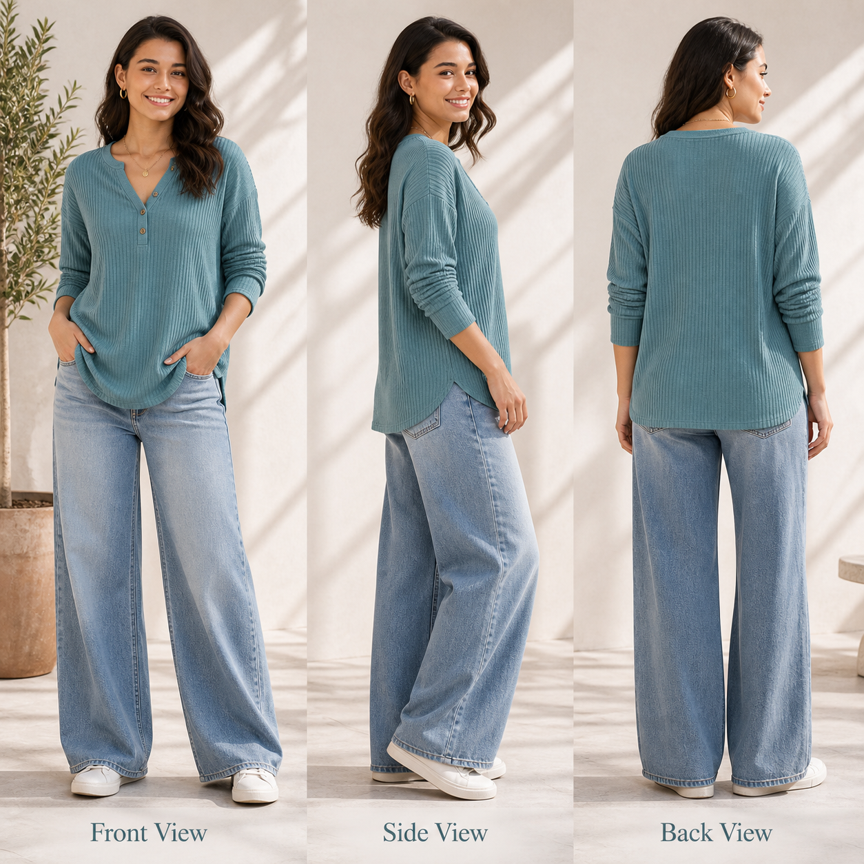 Front, Side & Back View