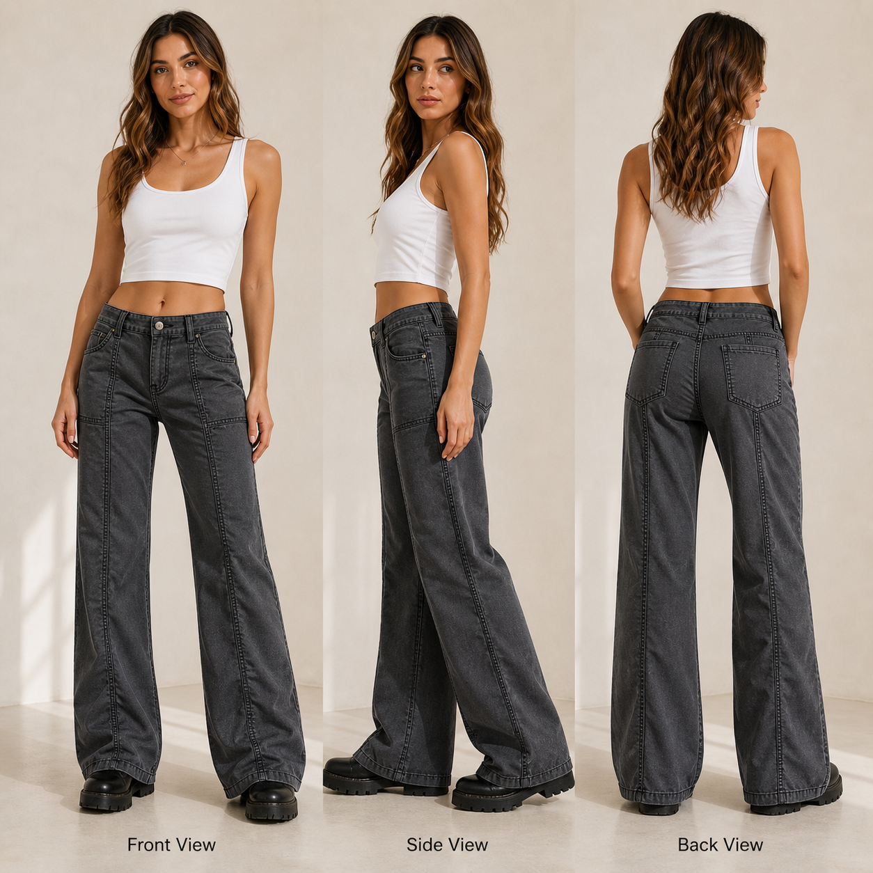 Front, Side & Back View