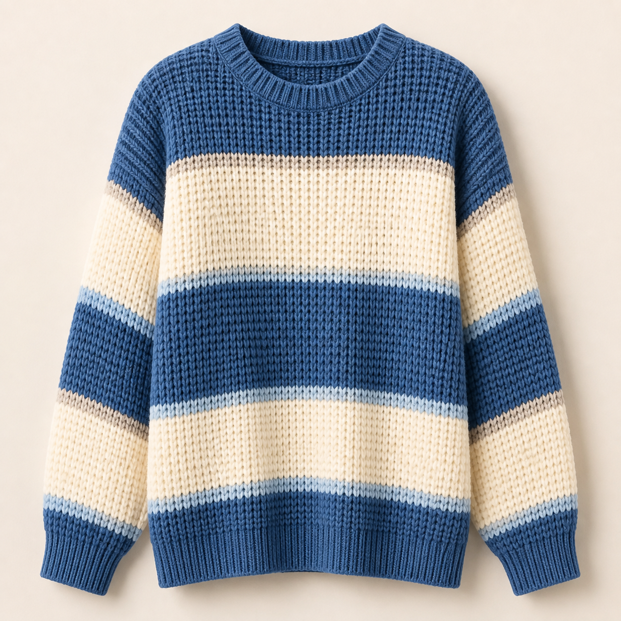 Women's Striped Drop Shoulder Pullover Sweater 8/10/12 Pack