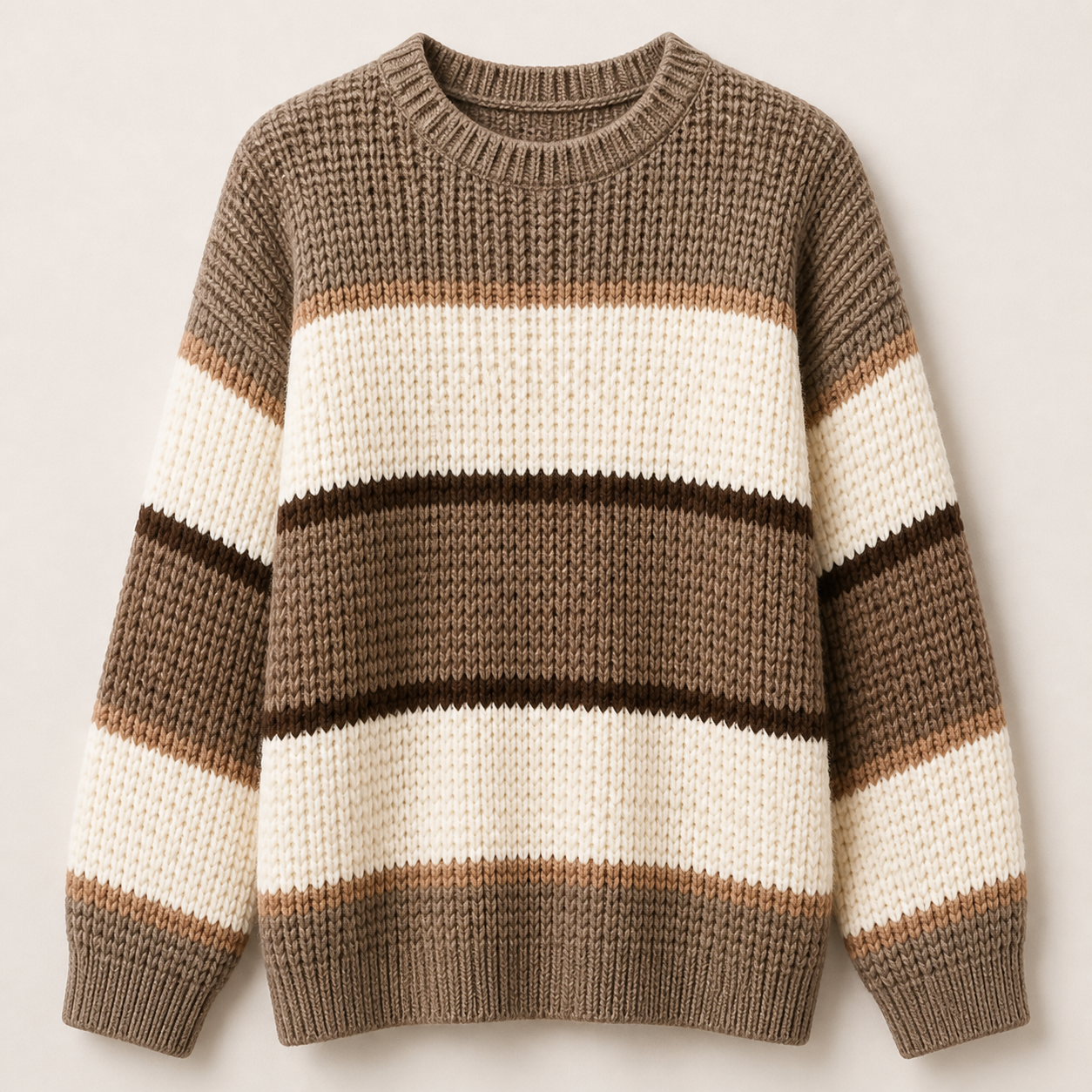 Women's Striped Drop Shoulder Pullover Sweater 8/10/12 Pack