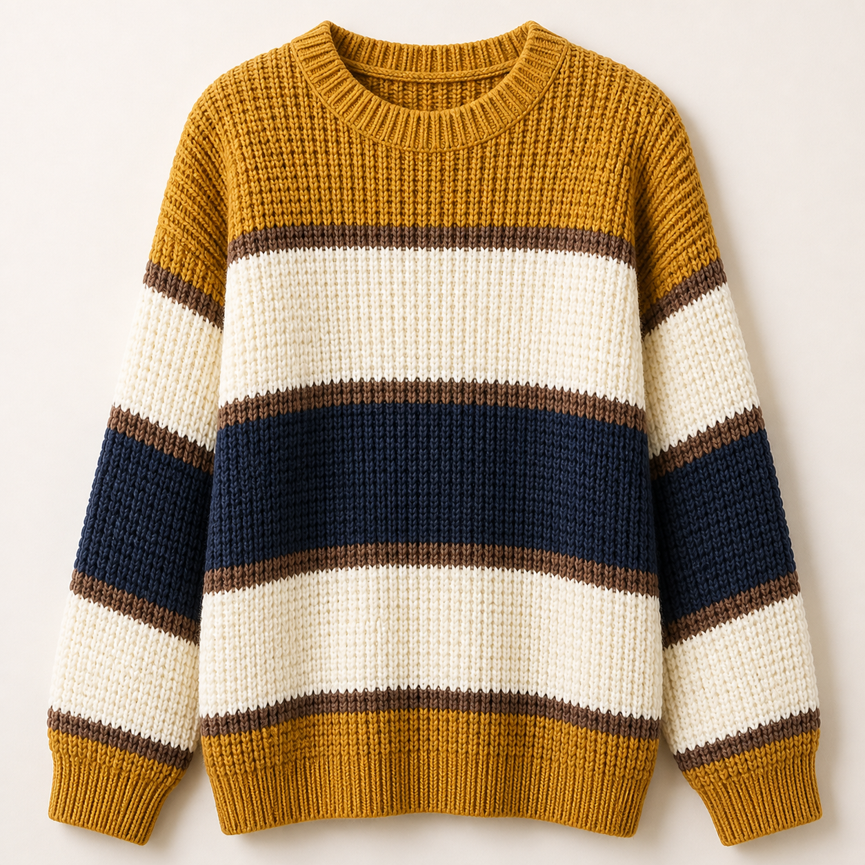 Women's Striped Drop Shoulder Pullover Sweater 8/10/12 Pack