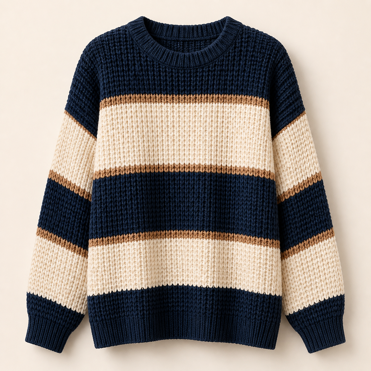 Women's Striped Drop Shoulder Pullover Sweater 8/10/12 Pack