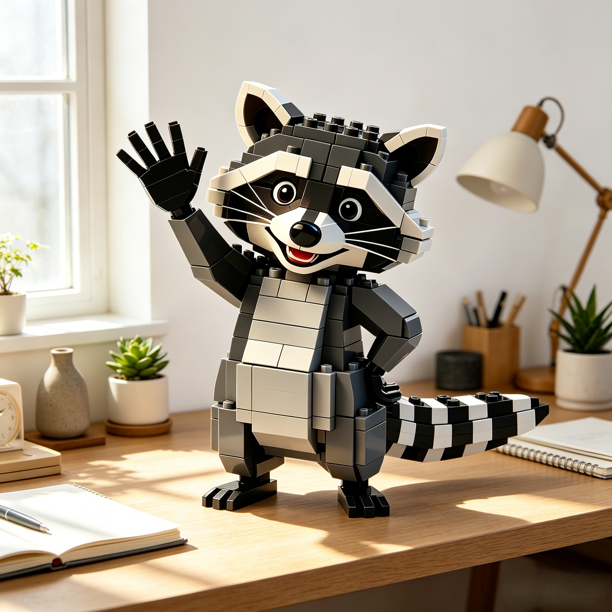 “Hi There” Raccoon Building Set