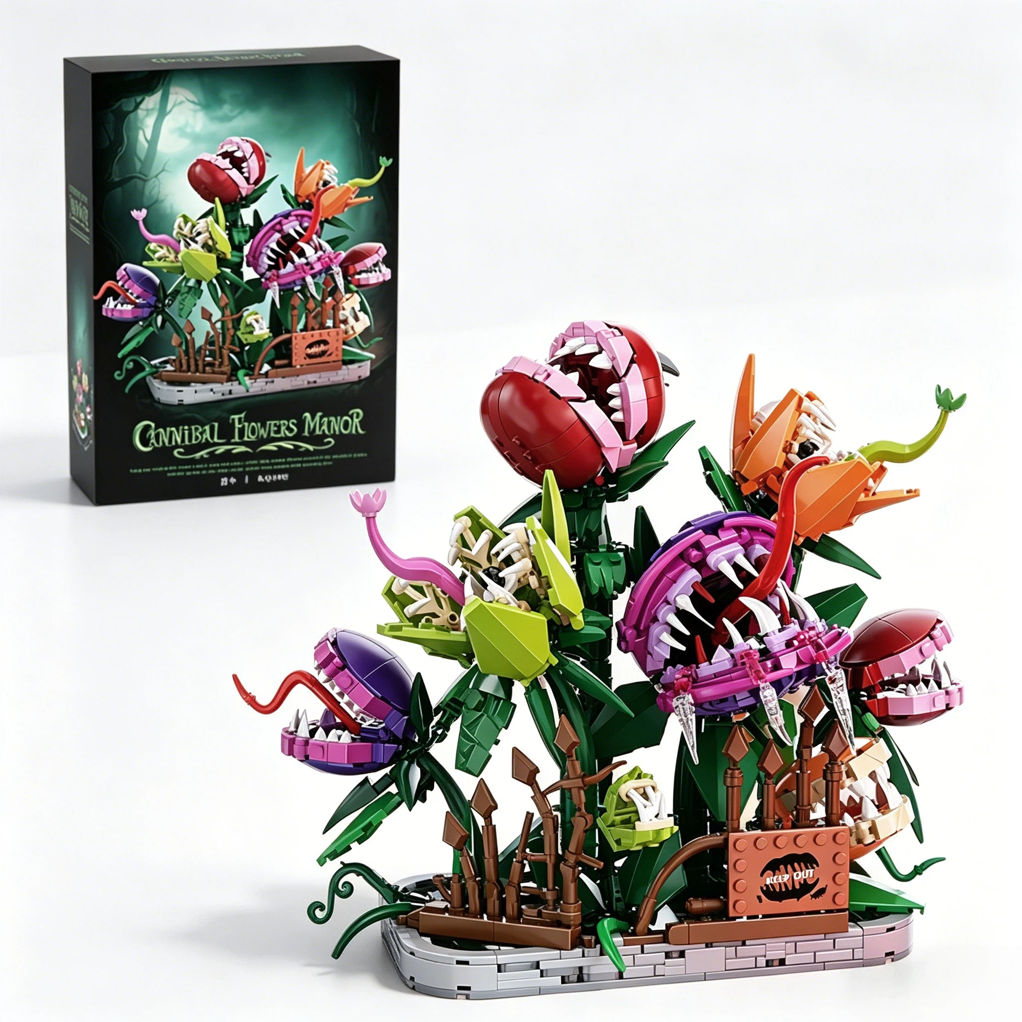 Carnivorous Plant Collection Building Sets – Dark Fantasy Horror Botanical Series
