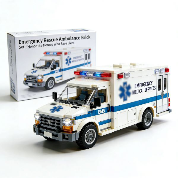 Emergency Rescue Ambulance Brick Set – Honor the Heroes Who Save Lives