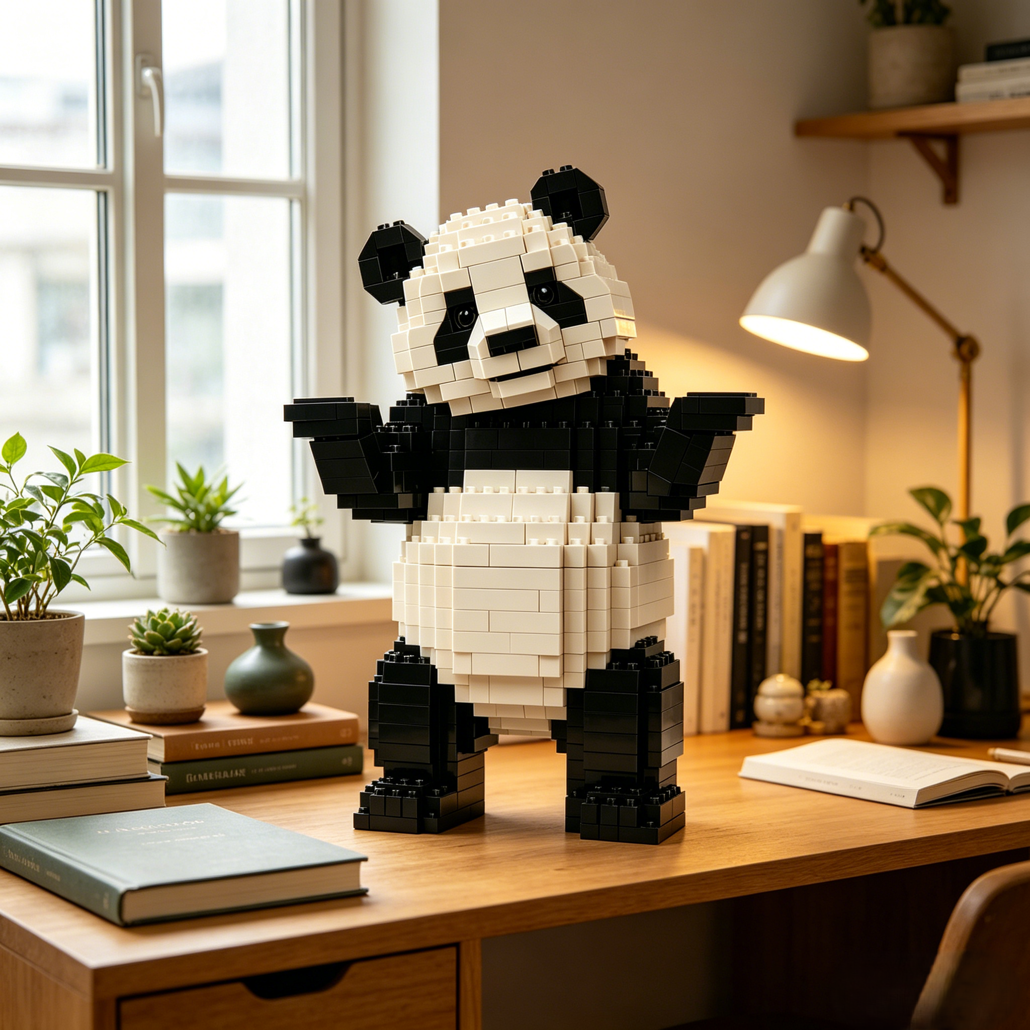 "I don't care about anything" Panda Building Set