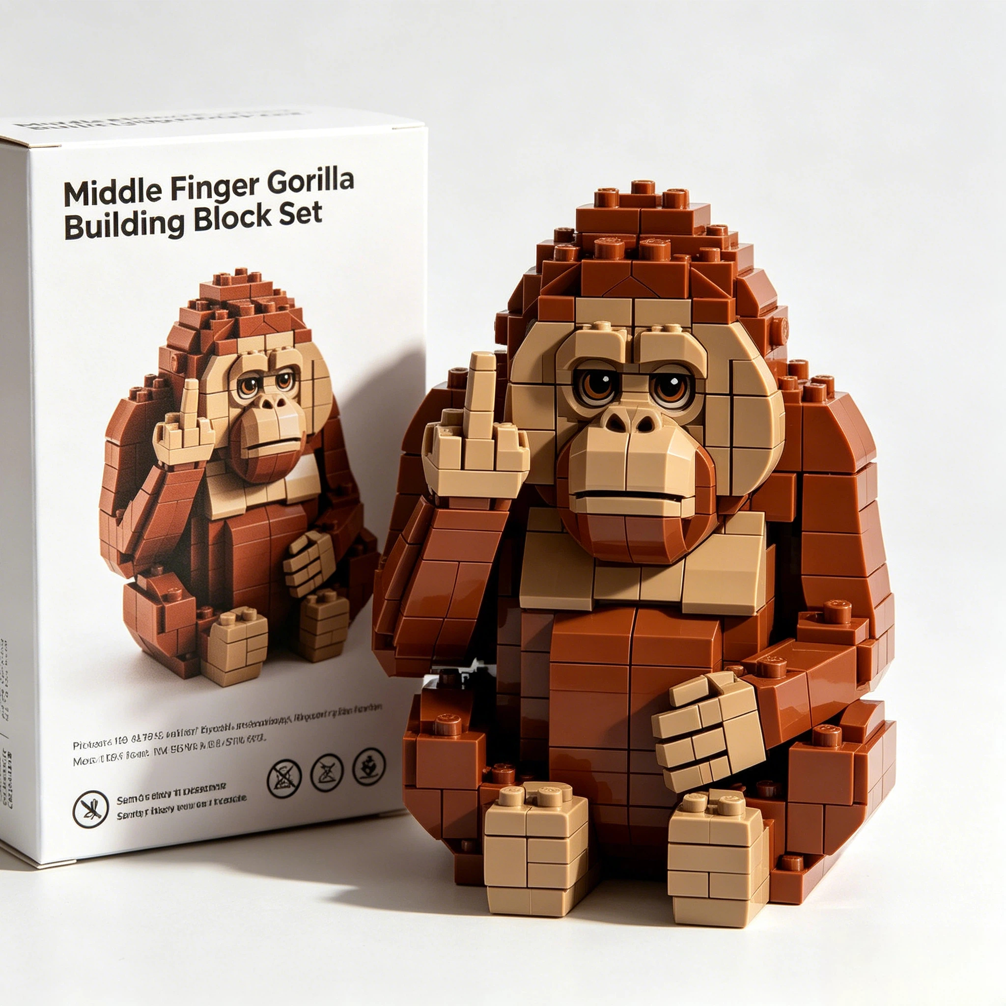 Middle Finger Gorilla Building Block Set🖕