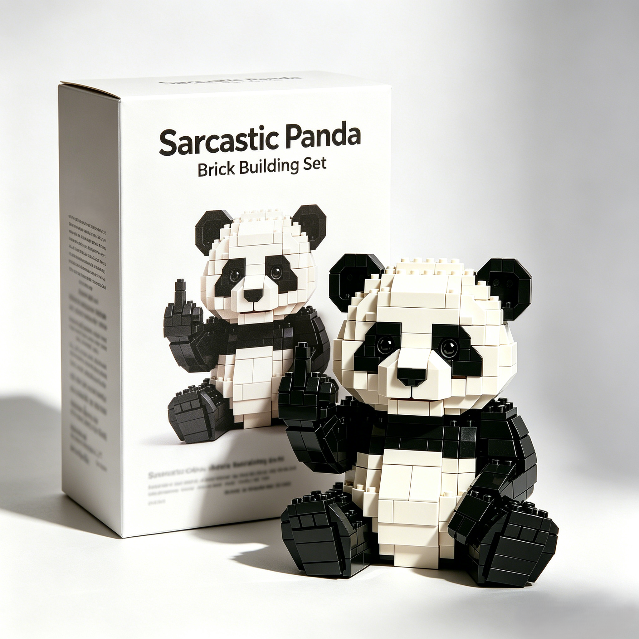 Sarcastic Panda Brick Building Set