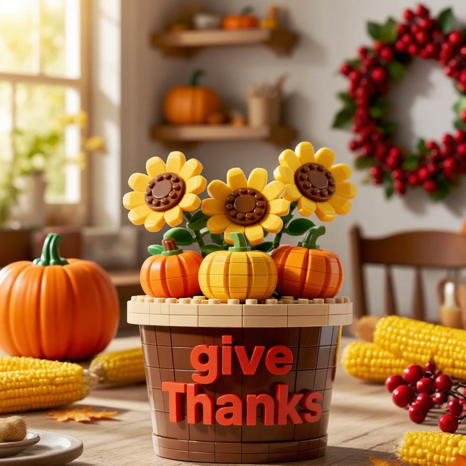 🌻2026 Mother's Day Limited Edition: Give Thanks Flowerpot Brick Set