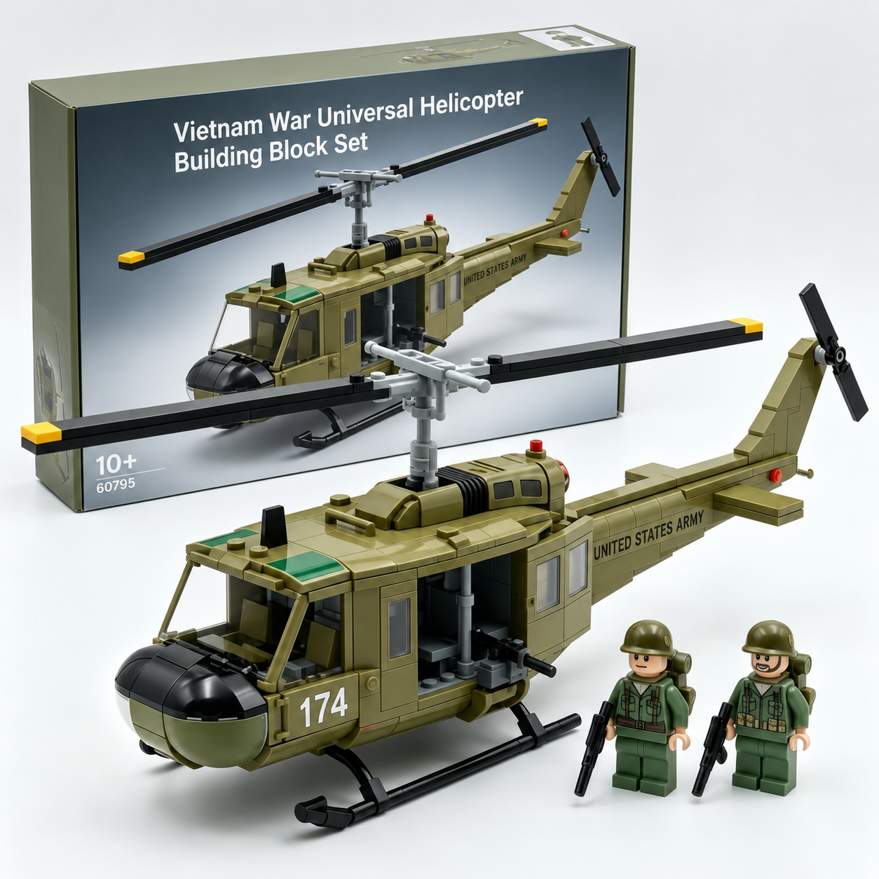 Vietnam War Universal Helicopter Building Block Set🚁