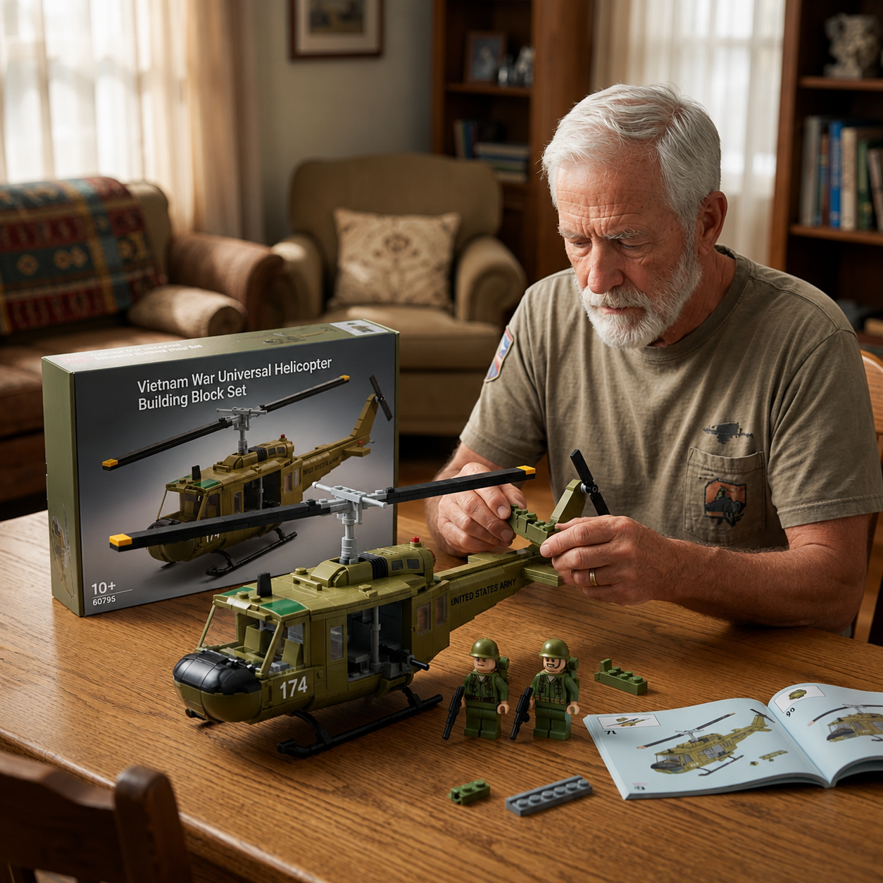 Vietnam War Universal Helicopter Building Block Set🚁