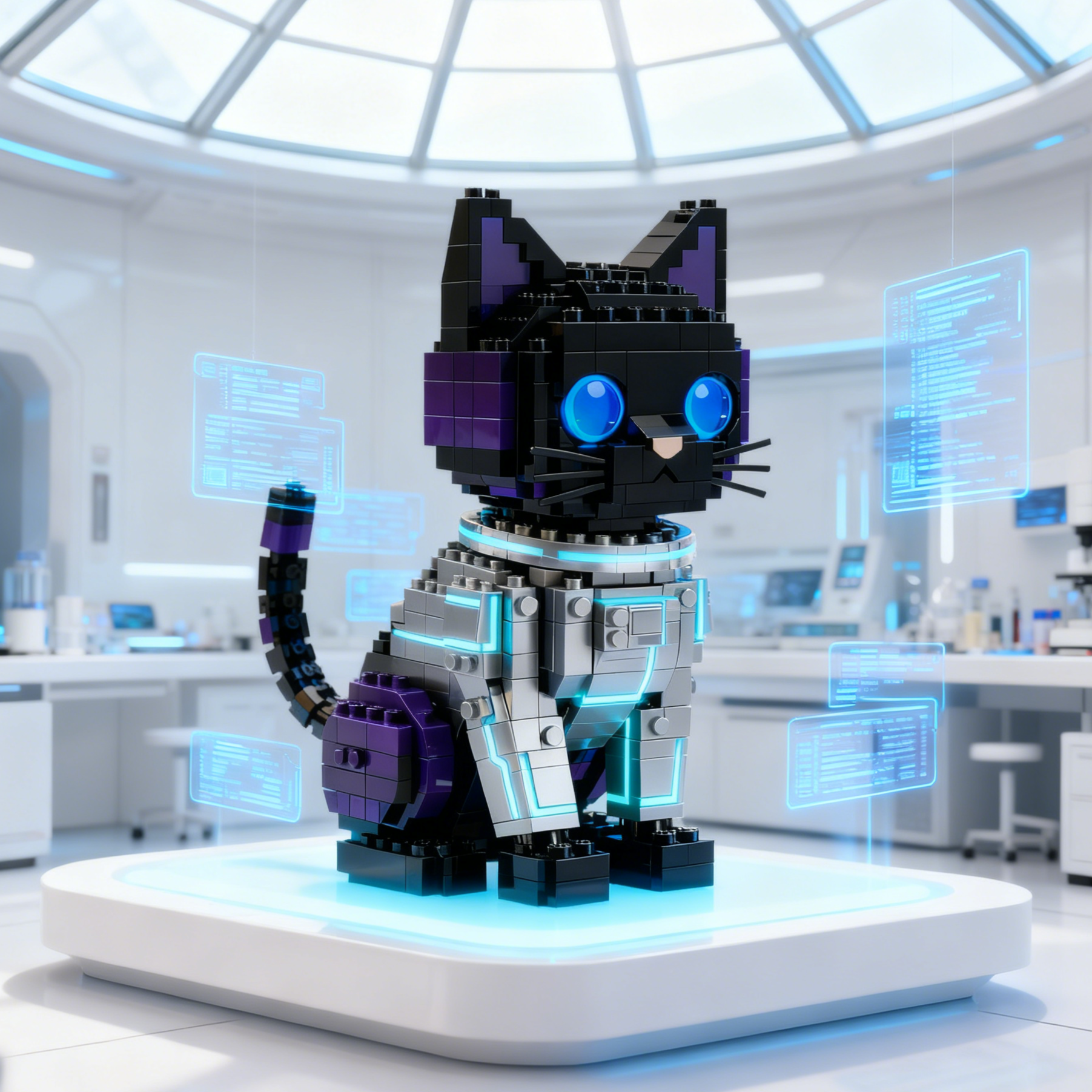 the CyberTech Cat Series Building Block set
