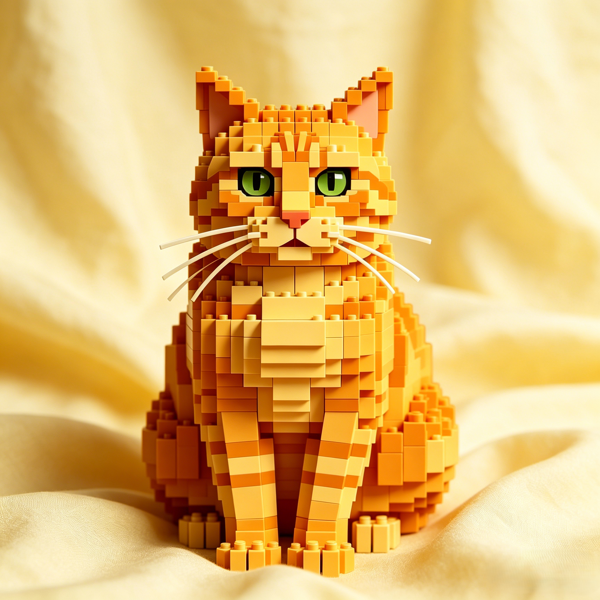 Ginger Cat Building Blocks Set