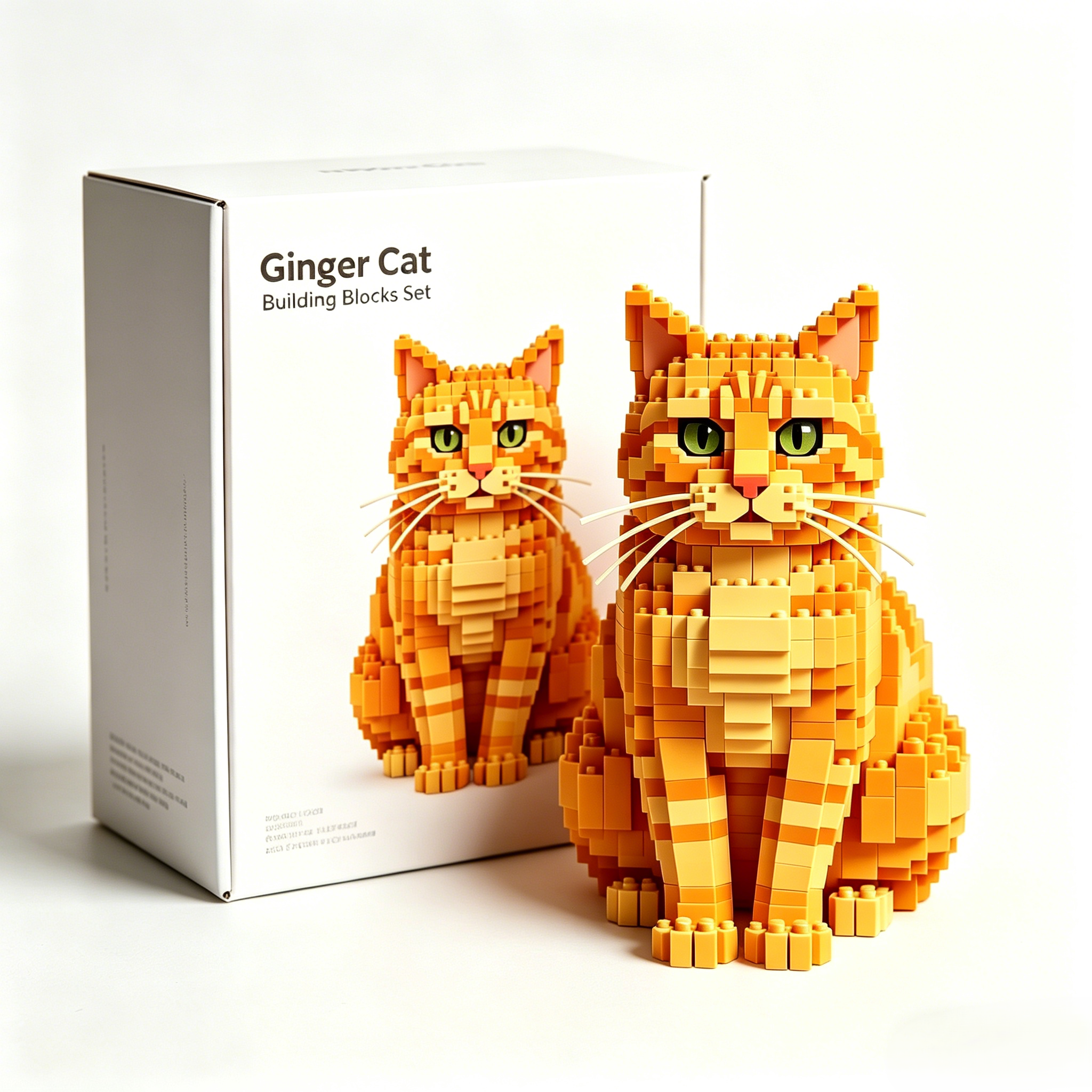 Ginger Cat Building Blocks Set