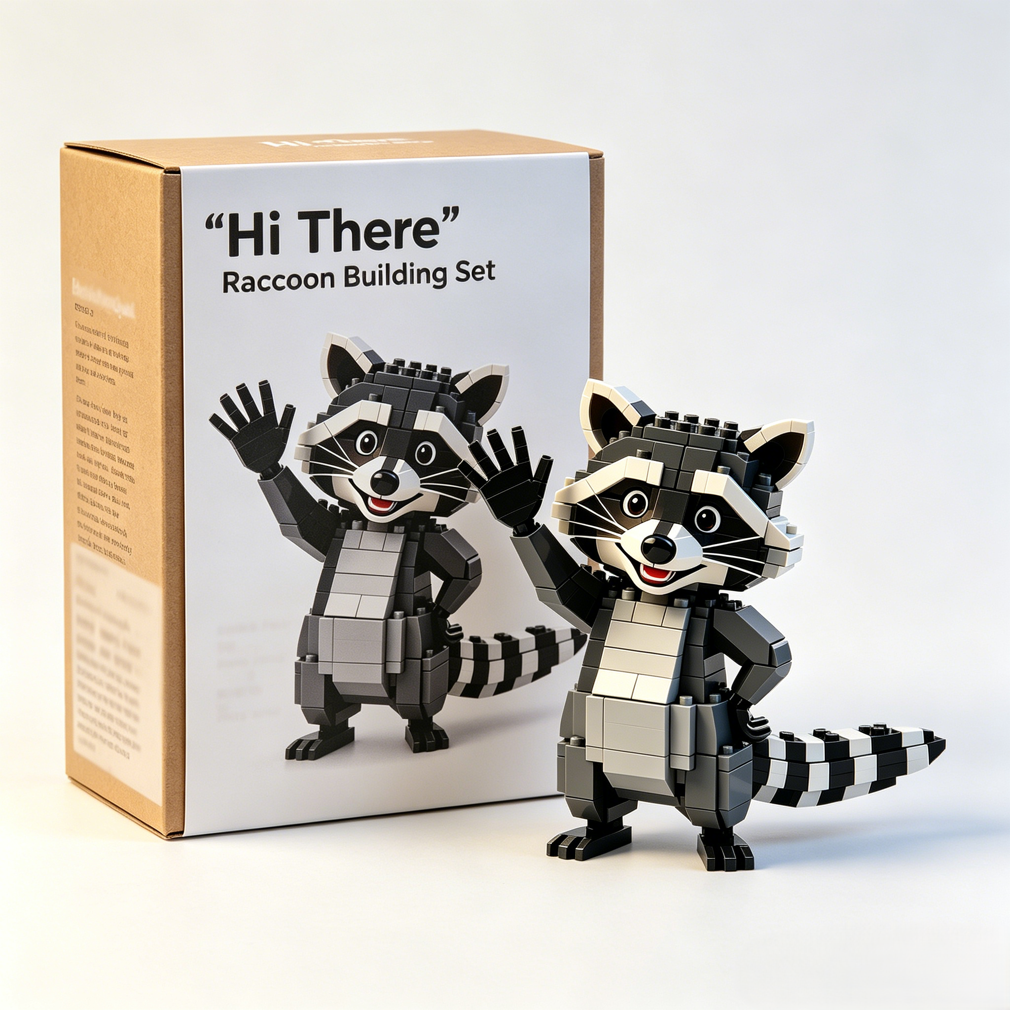 “Hi There” Raccoon Building Set