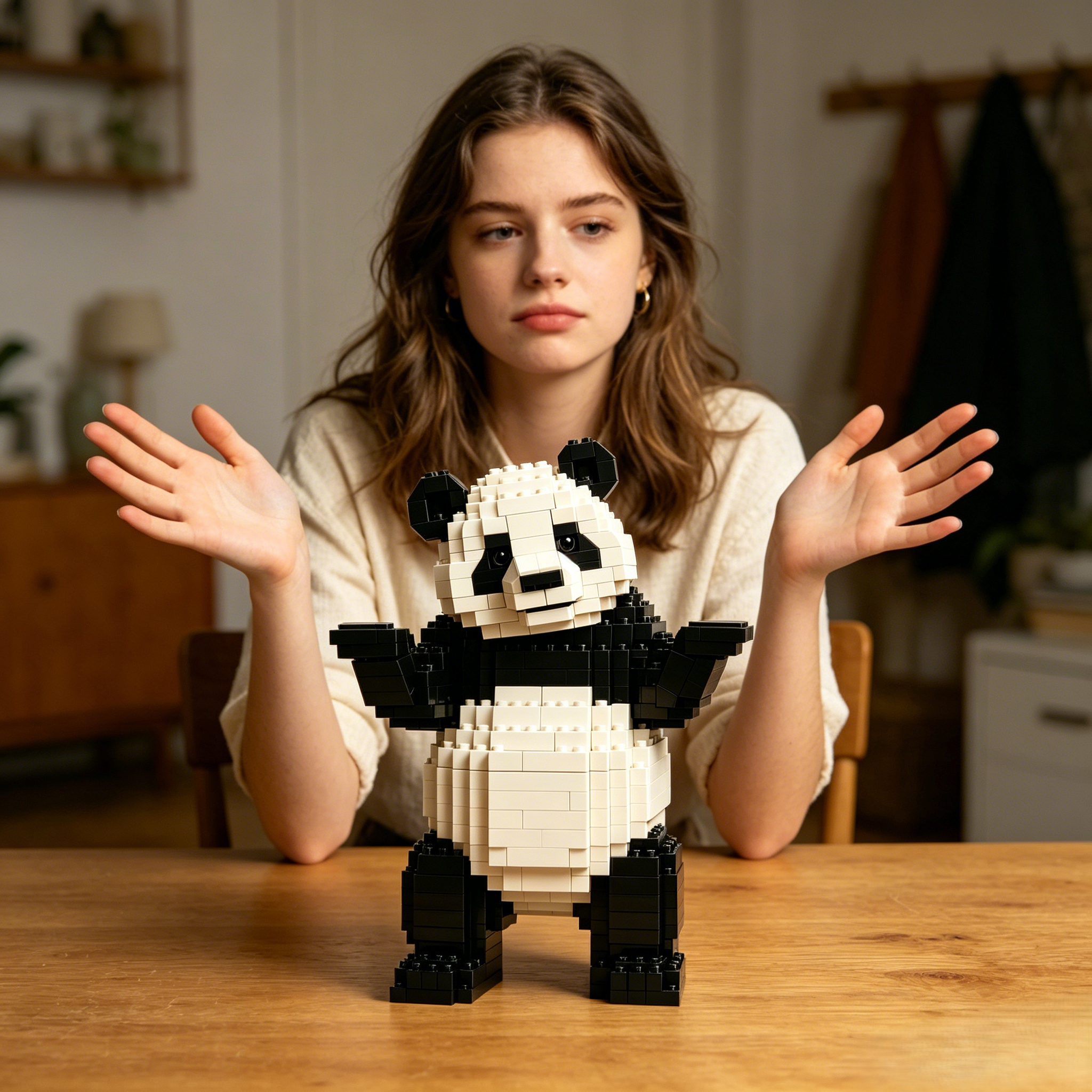"I don't care about anything" Panda Building Set
