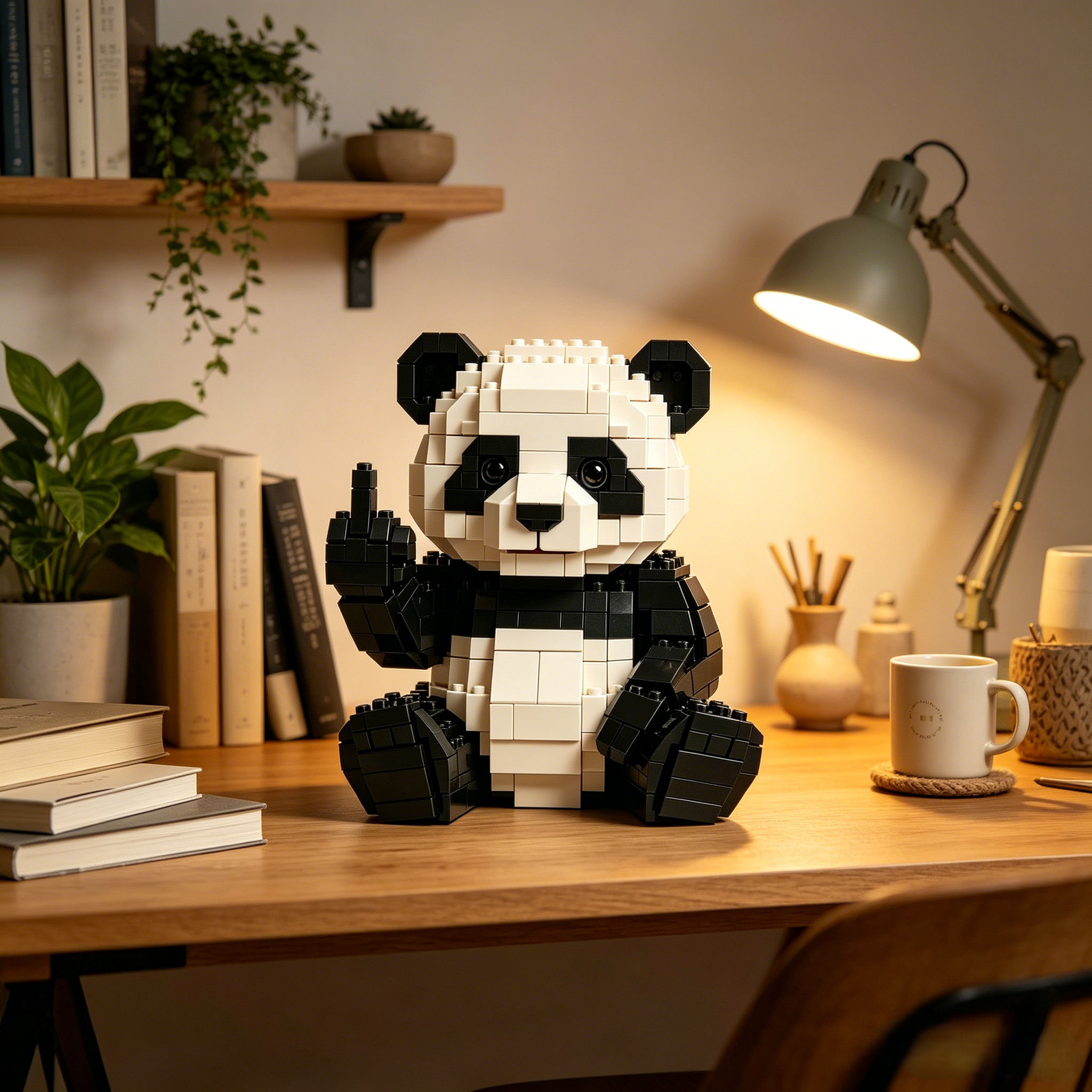 Sarcastic Panda Brick Building Set