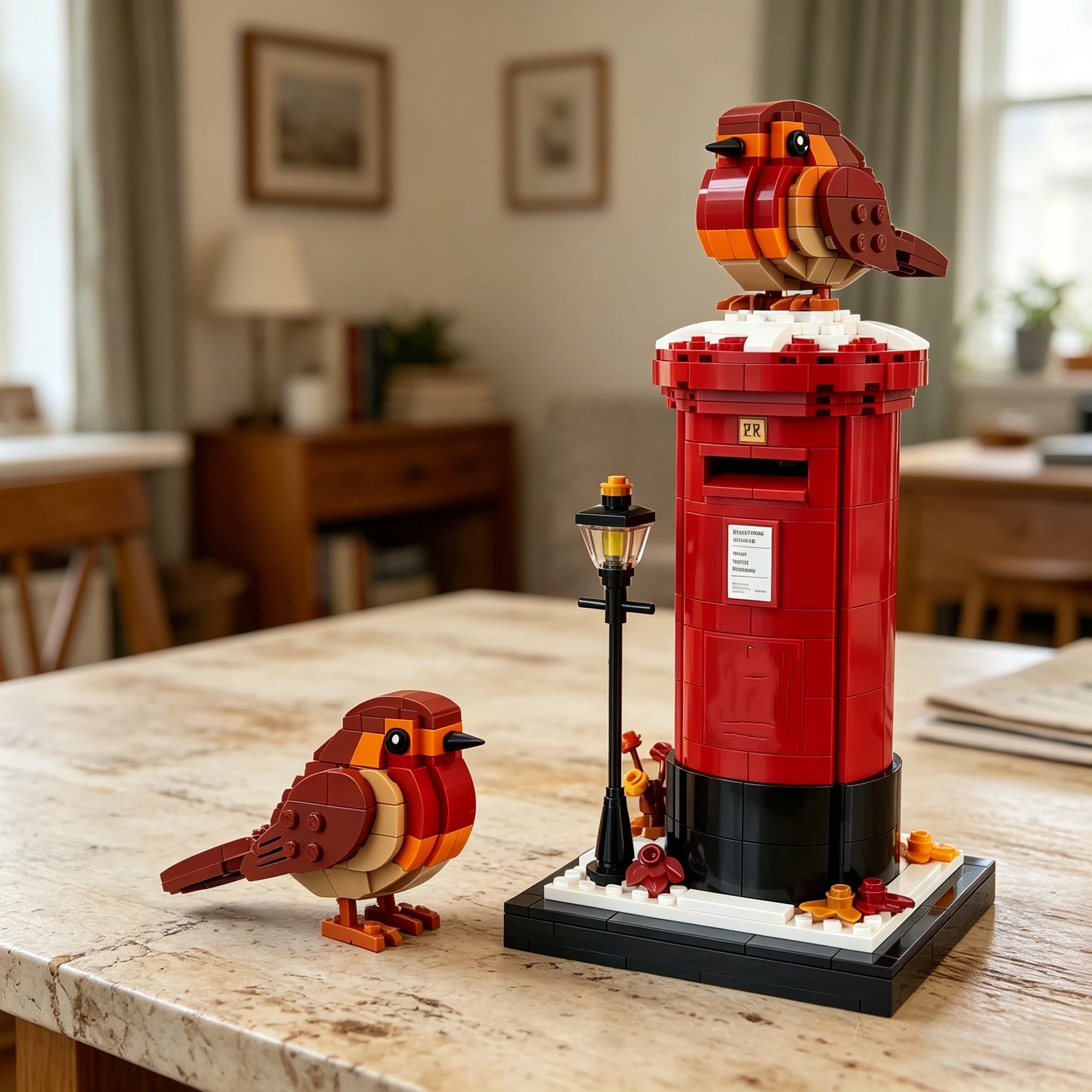 Vintage Postbox & Robin Brick Set – A Symbol of Love & Remembrance📮