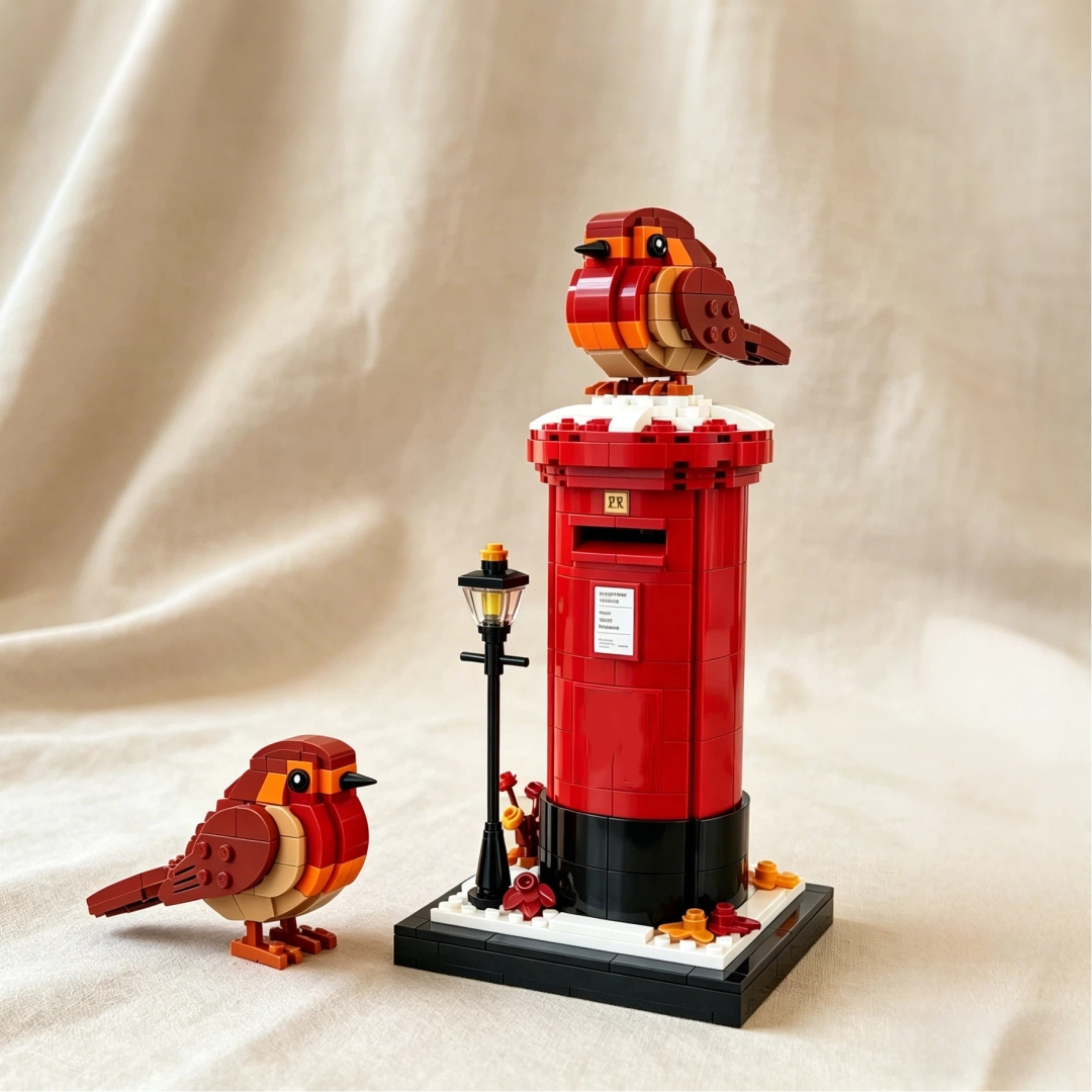 Vintage Postbox & Robin Brick Set – A Symbol of Love & Remembrance📮